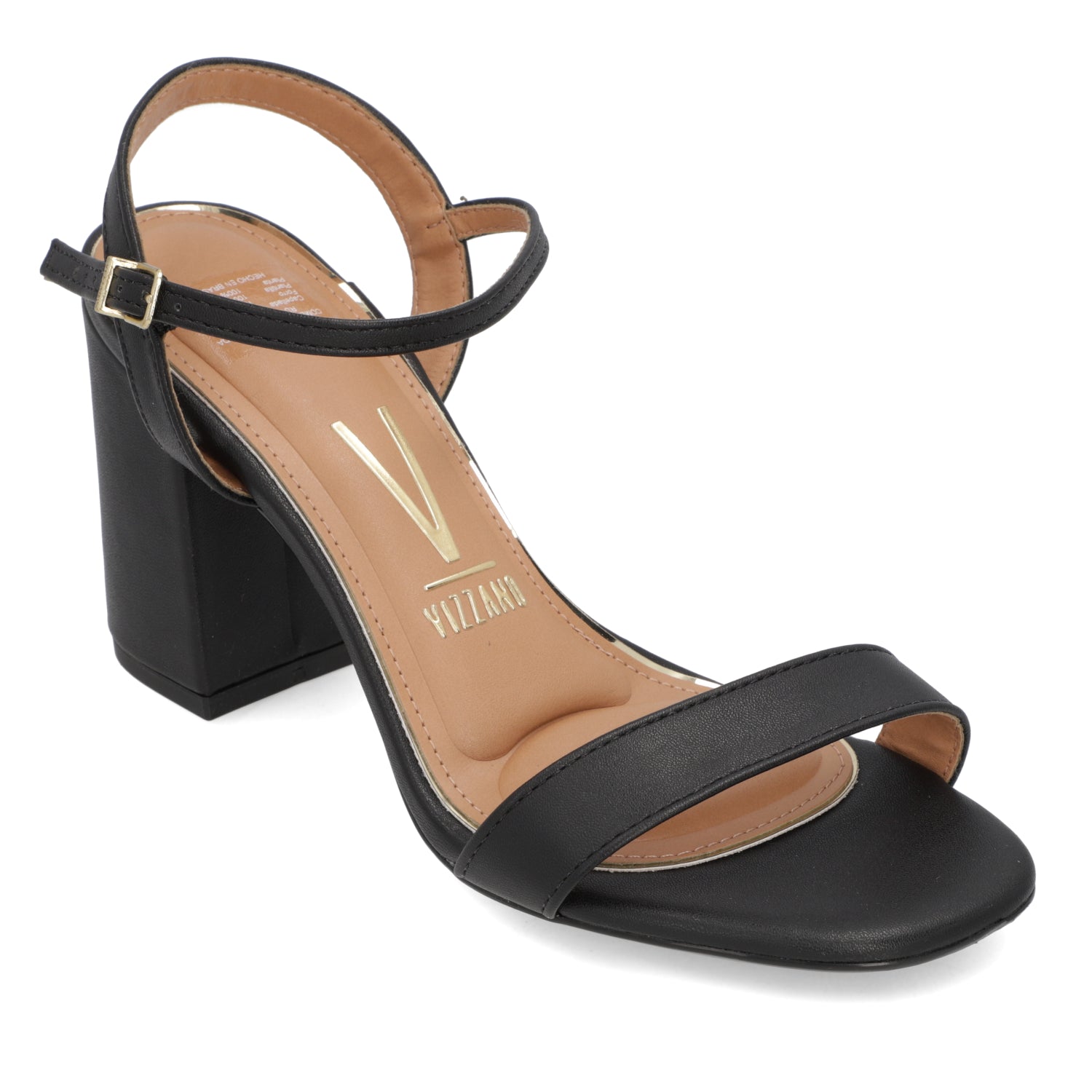 Sandalia Taco Cuadrado Eco Cuero Negro 6409-208-7286-15745