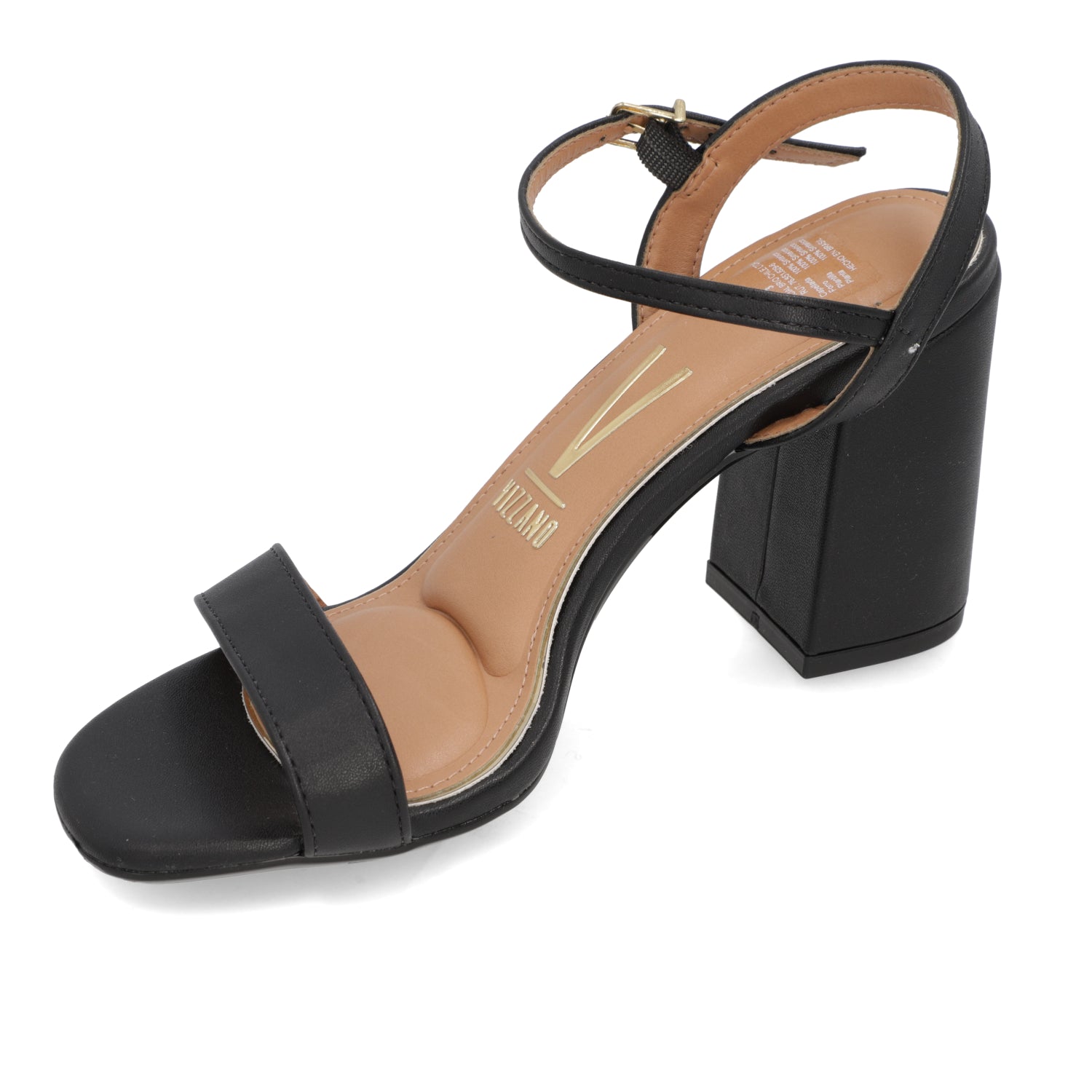 Sandalia Taco Cuadrado Eco Cuero Negro 6409-208-7286-15745