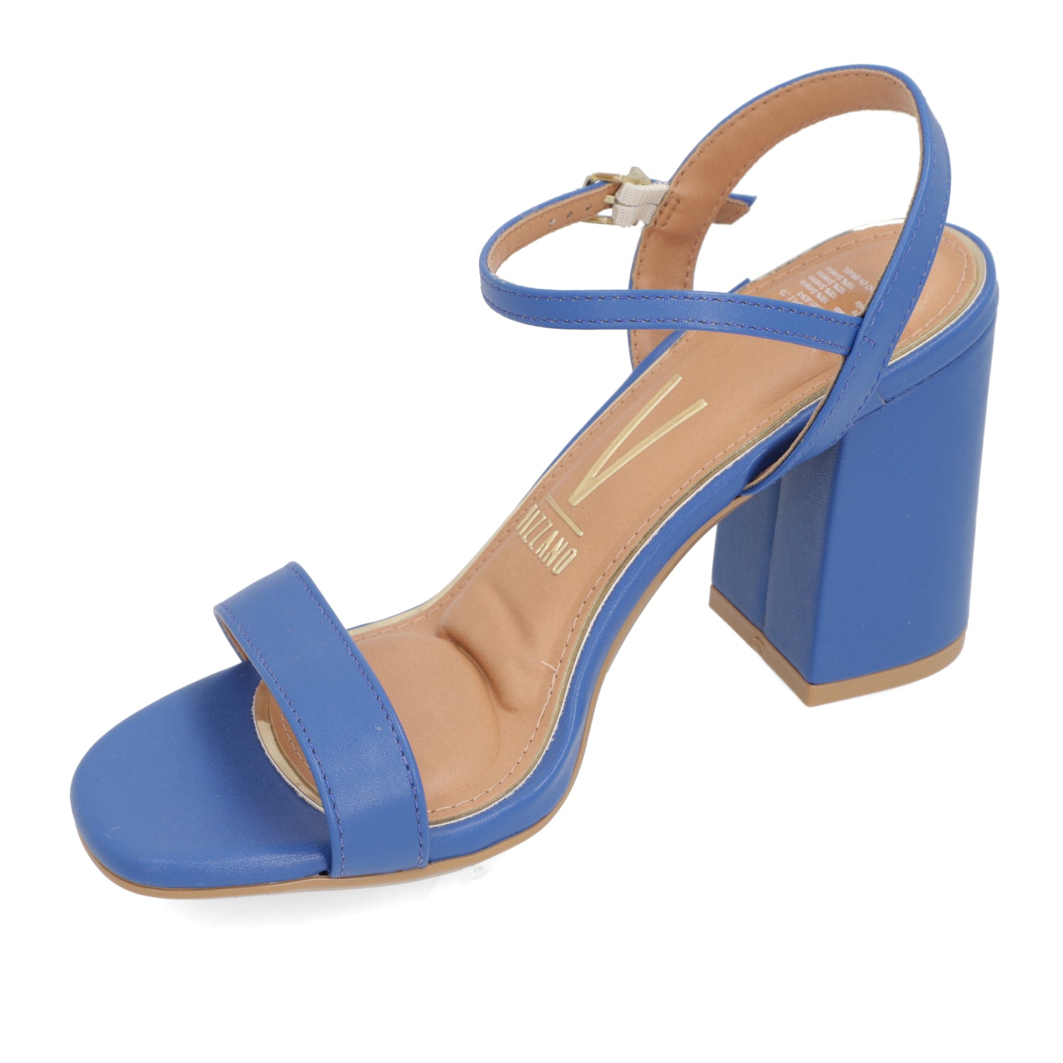 Sandalia Taco Cuadrado Eco Cuero Azul 6409-208-7286-98759