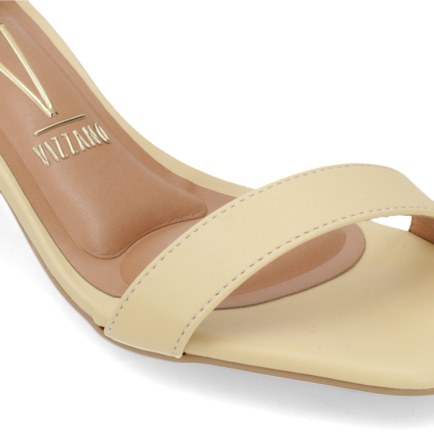Sandalia Taco Ancho Medio Amarillo Vizzano Ecocuero 35 / Amarillo