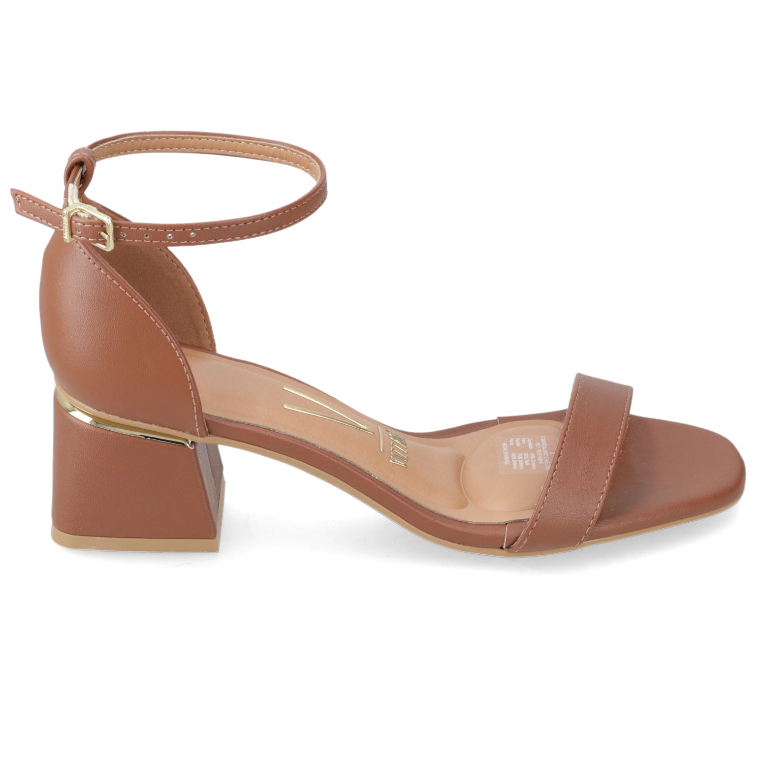 Sandalia Taco Ancho Medio Café Vizzano Ecocuero 35 / Café