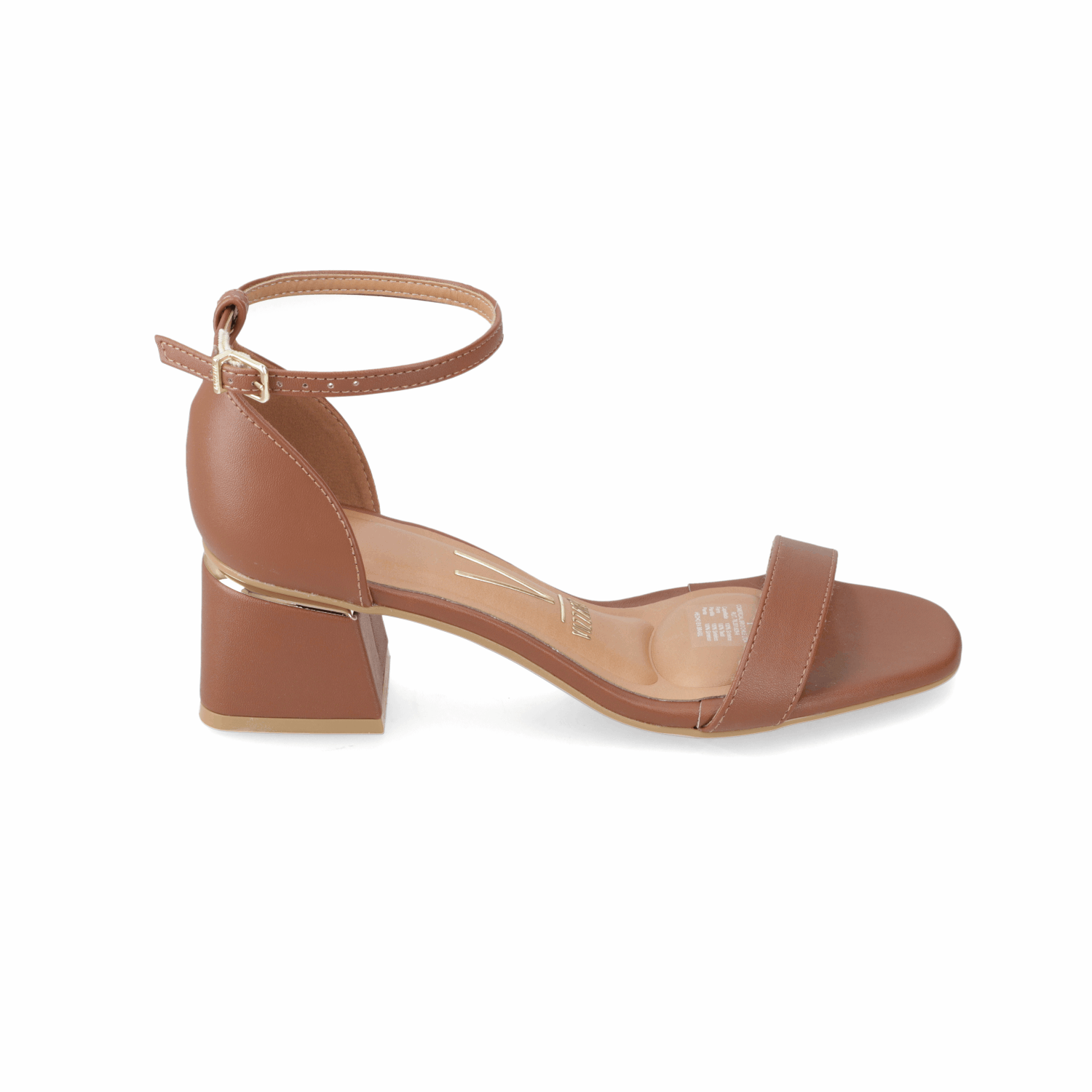 Sandalia Taco Ancho Medio Café Vizzano Ecocuero 35 / Café