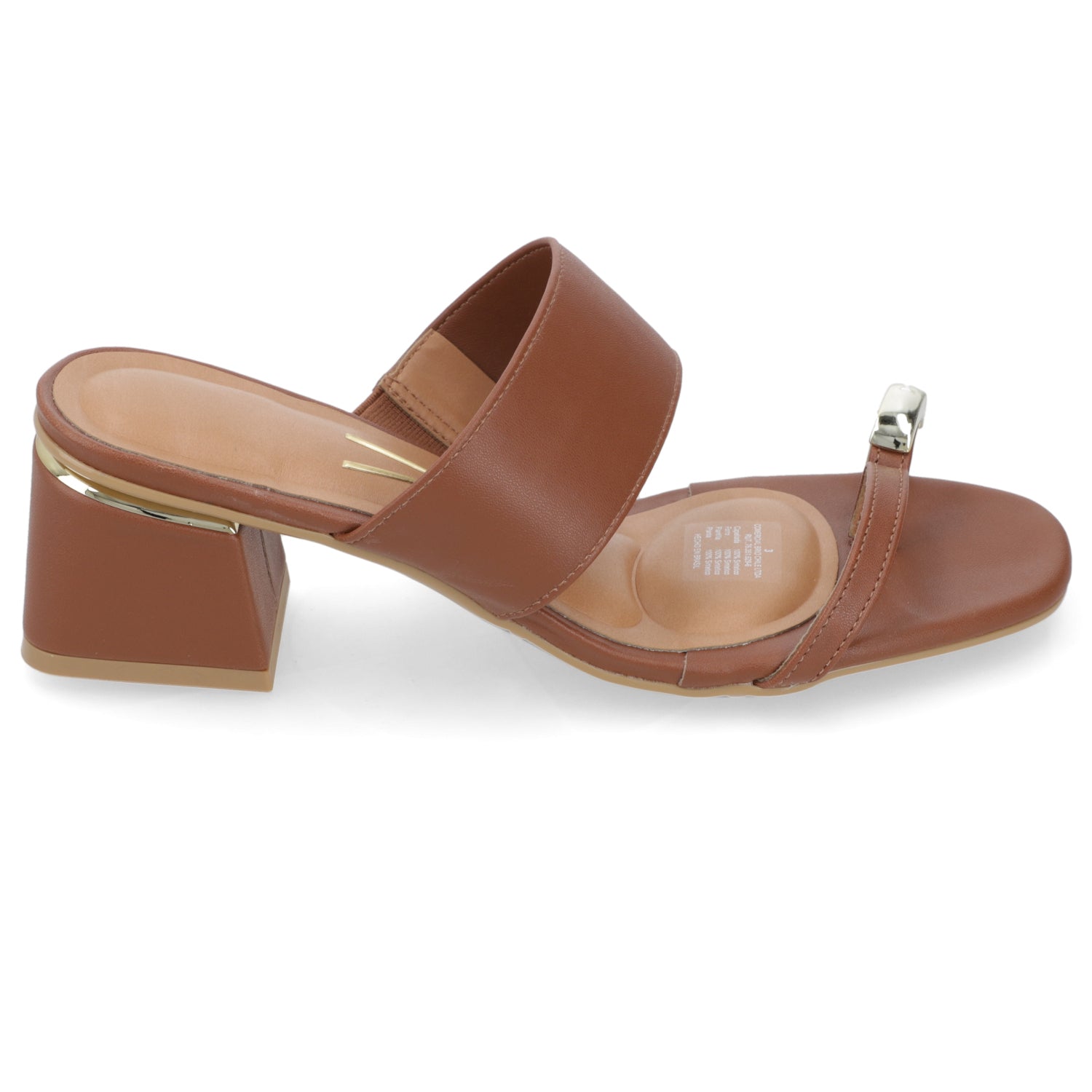 Sandalia Taco Ancho Medio Café Vizzano Ecocuero 35 / Café