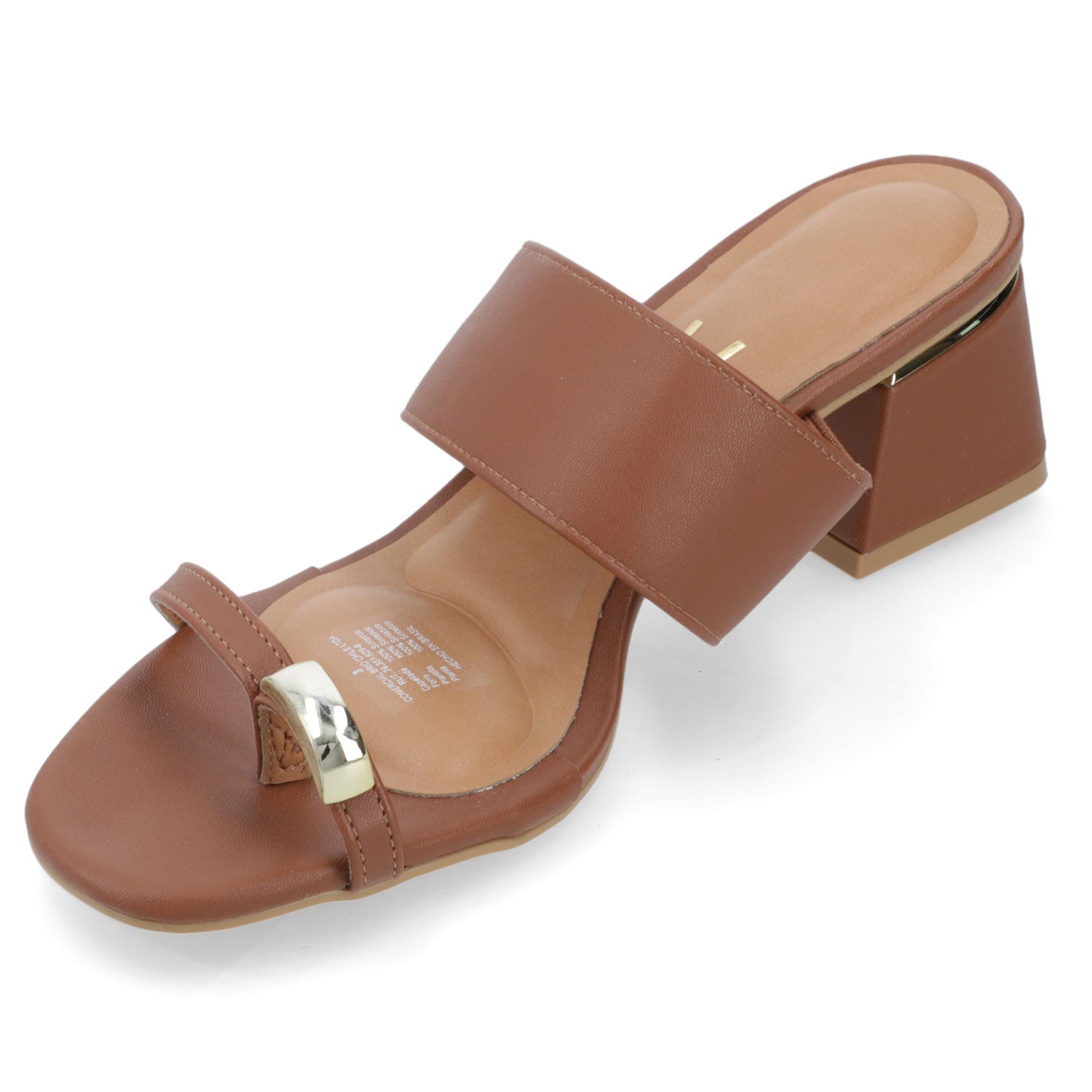 Sandalia Taco Ancho Medio Café Vizzano Ecocuero 35 / Café