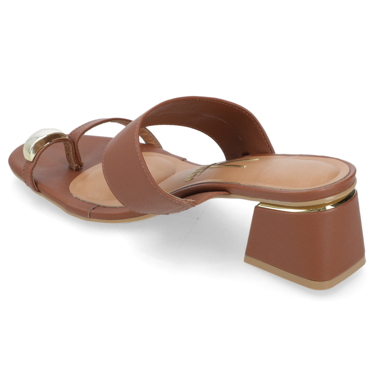 Sandalia Taco Ancho Medio Café Vizzano Ecocuero 35 / Café