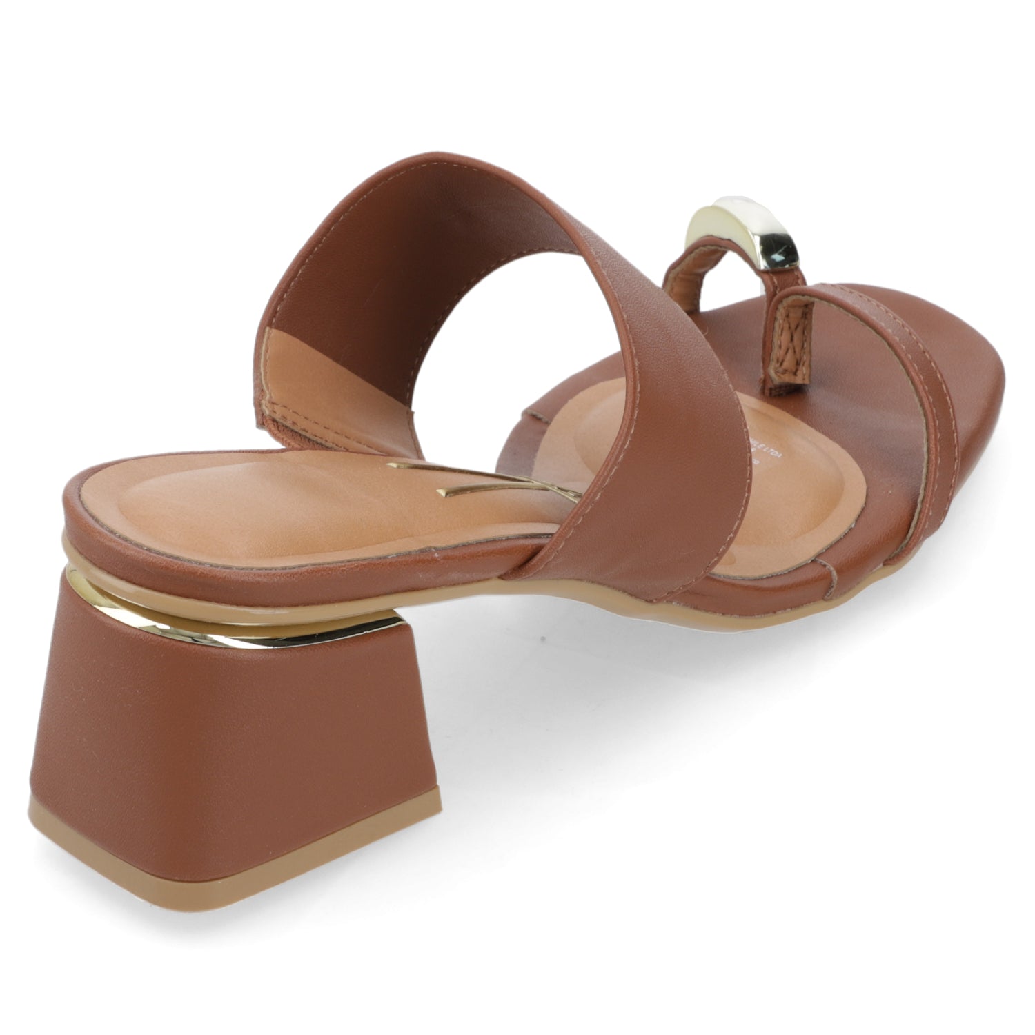 Sandalia Taco Ancho Medio Café Vizzano Ecocuero 35 / Café