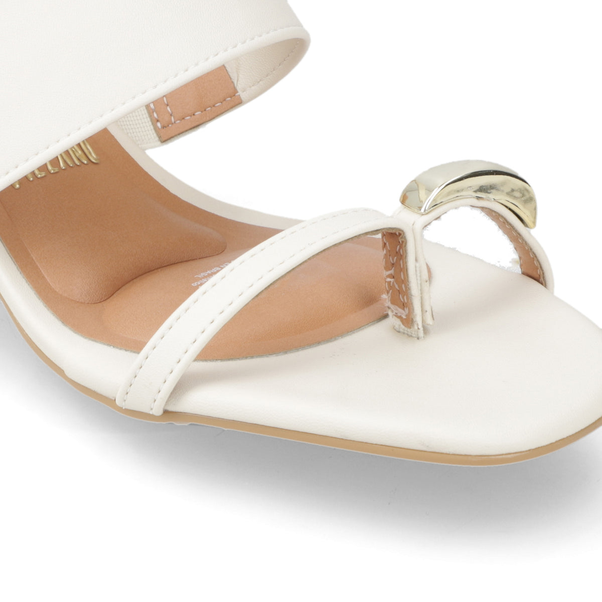 Sandalia Taco Ancho Medio Blanco OFF Vizzano Ecocuero 35 / Blanco OFF