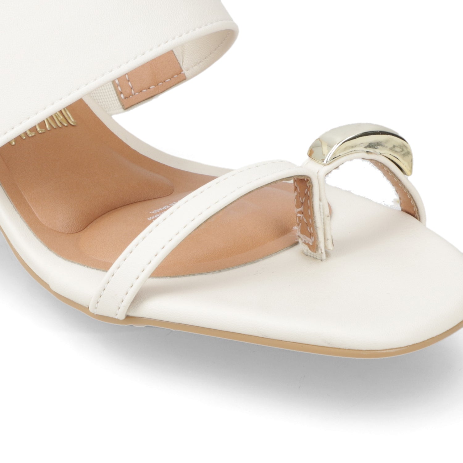 Sandalia Taco Ancho Medio Blanco OFF Vizzano Ecocuero 35 / Blanco OFF