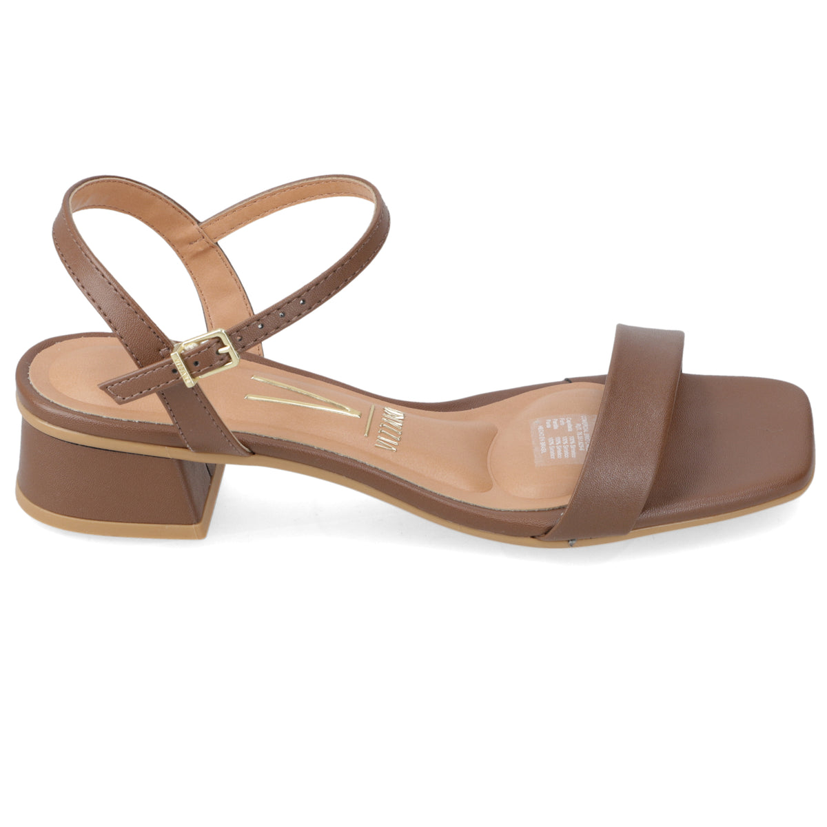 Sandalia Taco Ancho Bajo Capuchino Vizzano Ecocuero 35 / Capuchino