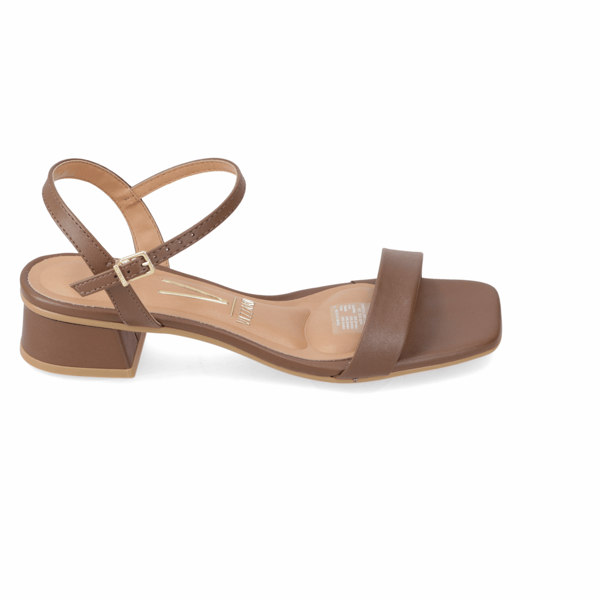 Sandalia Taco Ancho Bajo Capuchino Vizzano Ecocuero 35 / Capuchino