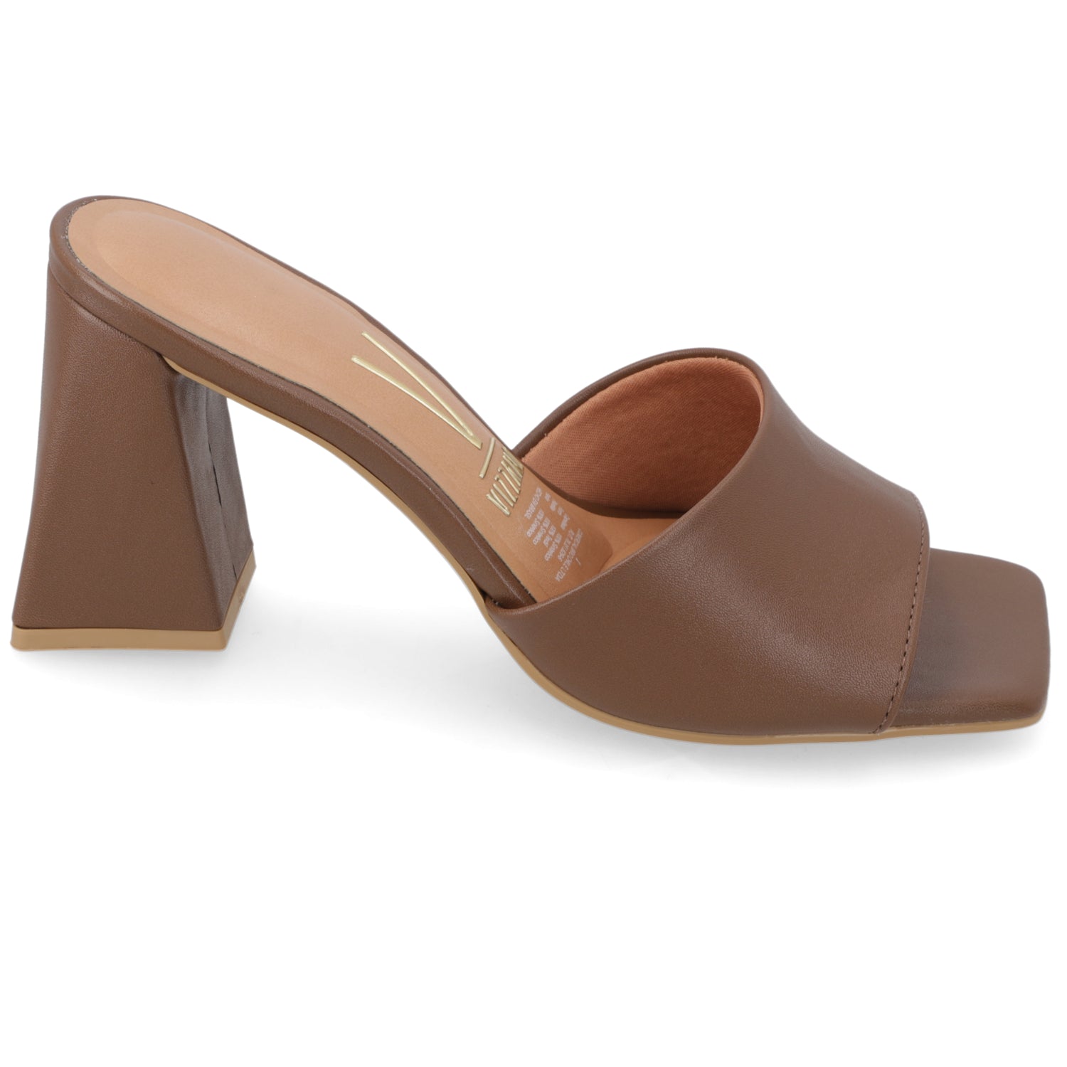 Sandalia Taco Ancho Alto Capuchino Vizzano Ecocuero 34 / Capuchino