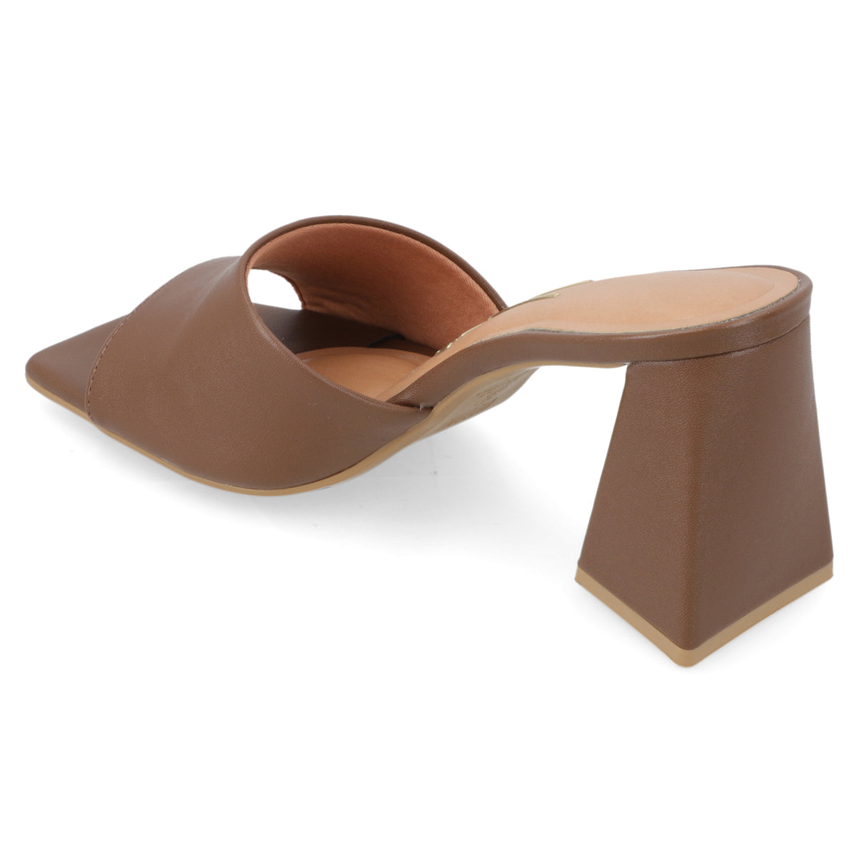 Sandalia Taco Ancho Alto Capuchino Vizzano Ecocuero 34 / Capuchino