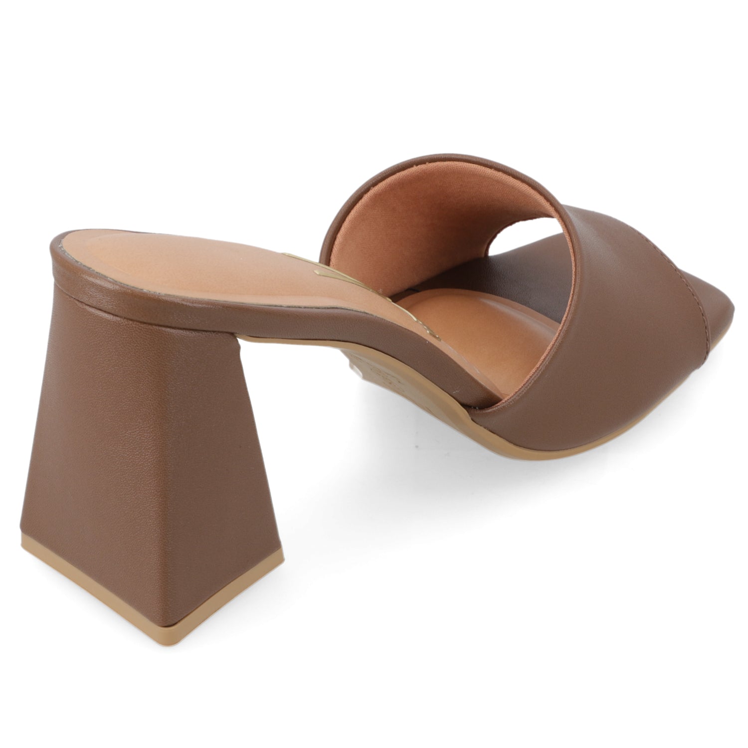 Sandalia Taco Ancho Alto Capuchino Vizzano Ecocuero 34 / Capuchino