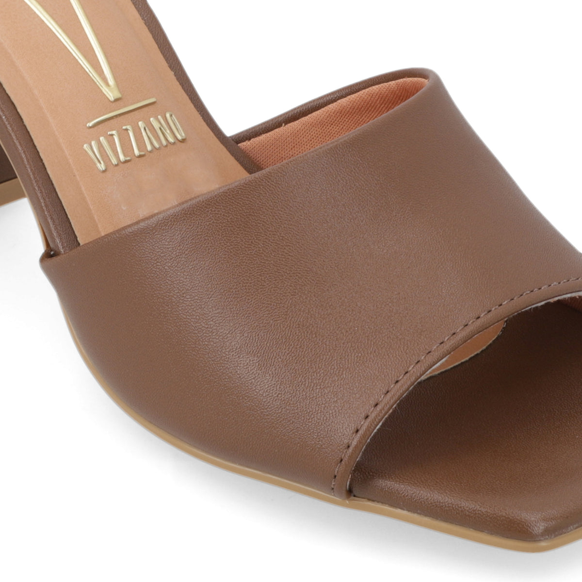 Sandalia Taco Ancho Alto Capuchino Vizzano Ecocuero 34 / Capuchino