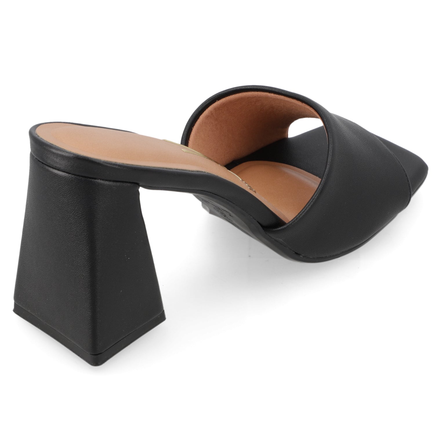 Sandalia Taco Ancho Alto Negro Vizzano Ecocuero 34 / Negro