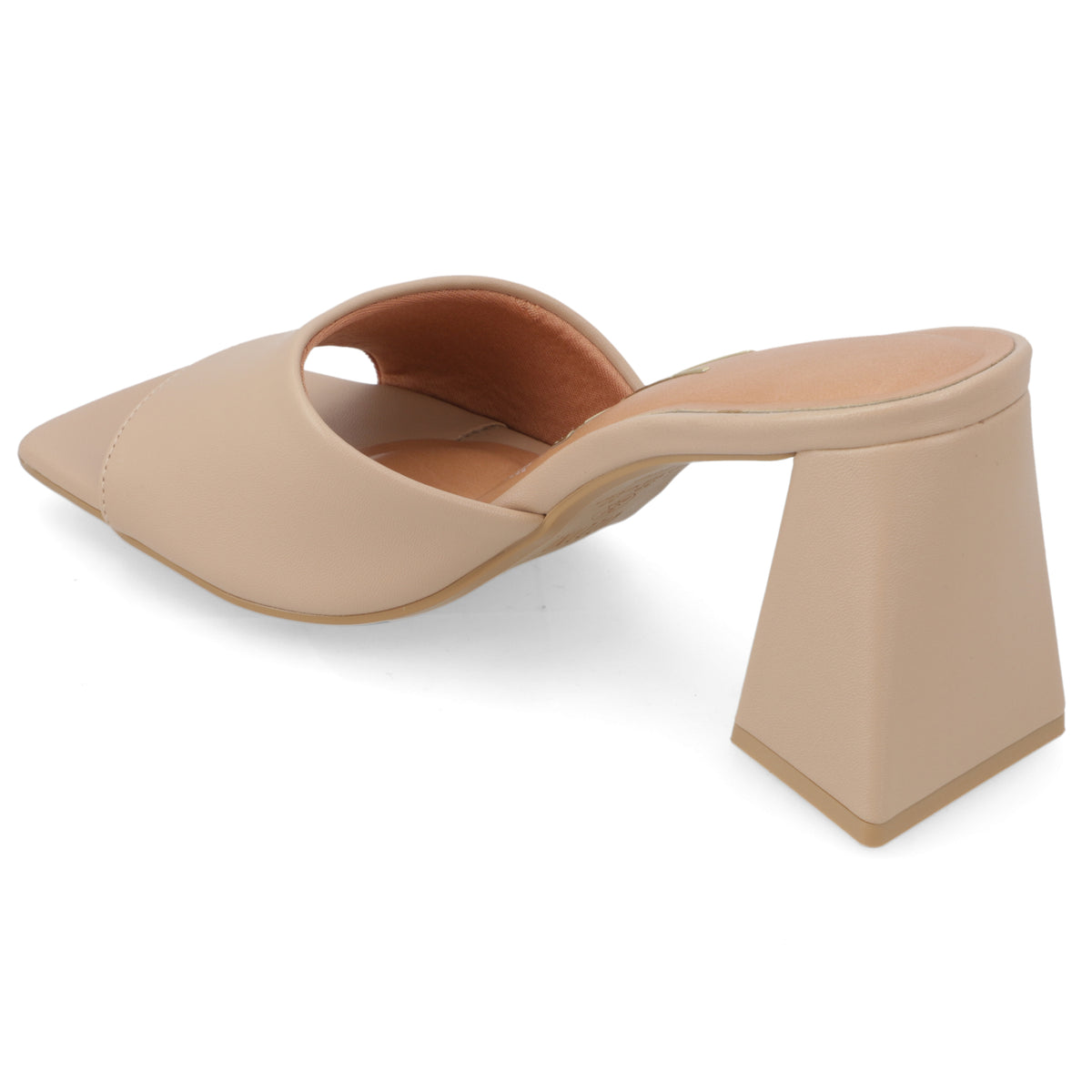 Sandalia Taco Ancho Alto Beige Vizzano Ecocuero 34 / Beige