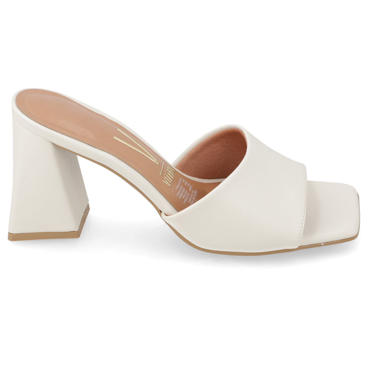 Sandalia Taco Ancho Alto Blanco OFF Vizzano Ecocuero 34 / Blanco OFF