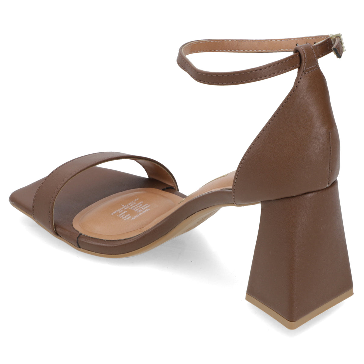 Sandalia Taco Ancho Alto Capuchino Vizzano Ecocuero 34 / Capuchino