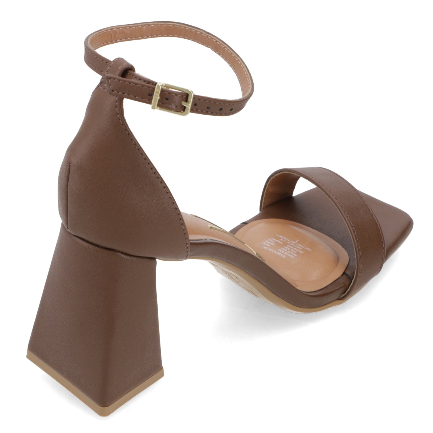 Sandalia Taco Ancho Alto Capuchino Vizzano Ecocuero 34 / Capuchino