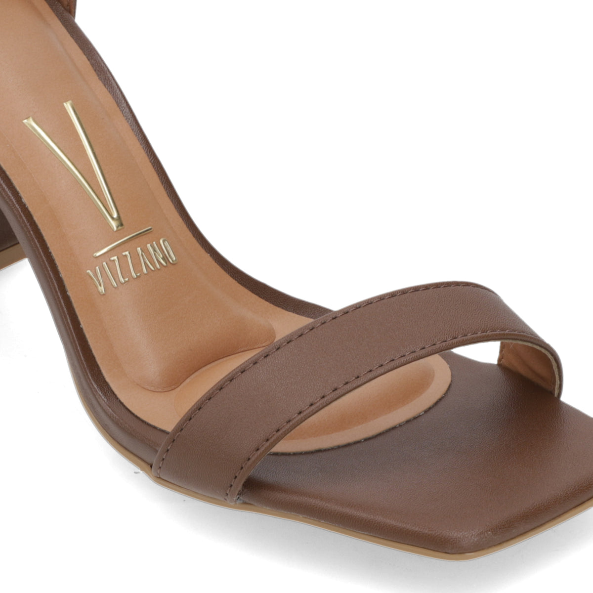 Sandalia Taco Ancho Alto Capuchino Vizzano Ecocuero 34 / Capuchino