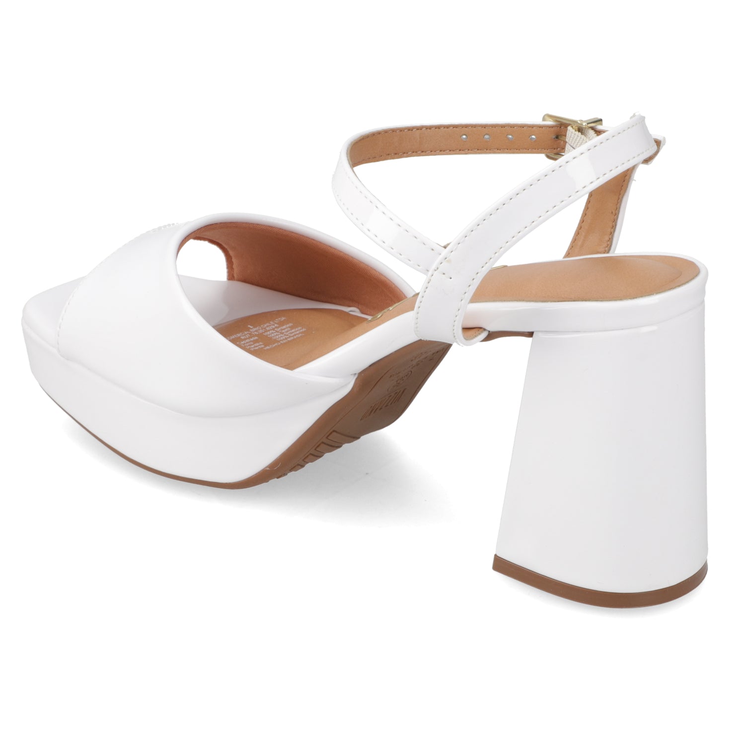 Sandalia Taco Ancho Blanca Vizzano 35 / Blanco