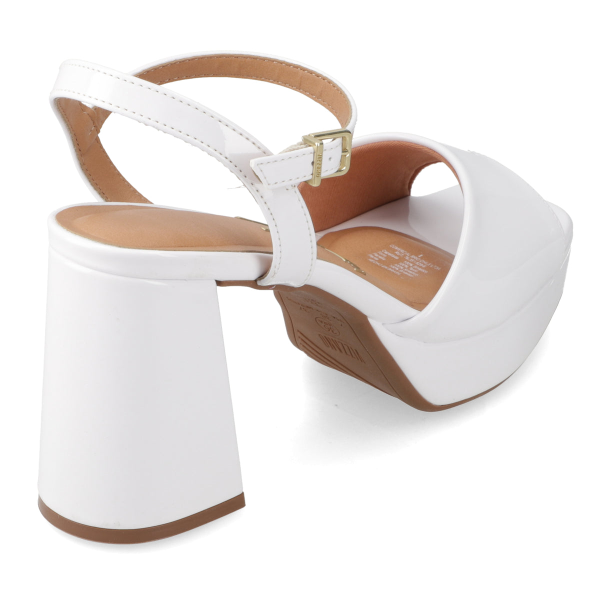 Sandalia Taco Ancho Blanca Vizzano 35 / Blanco