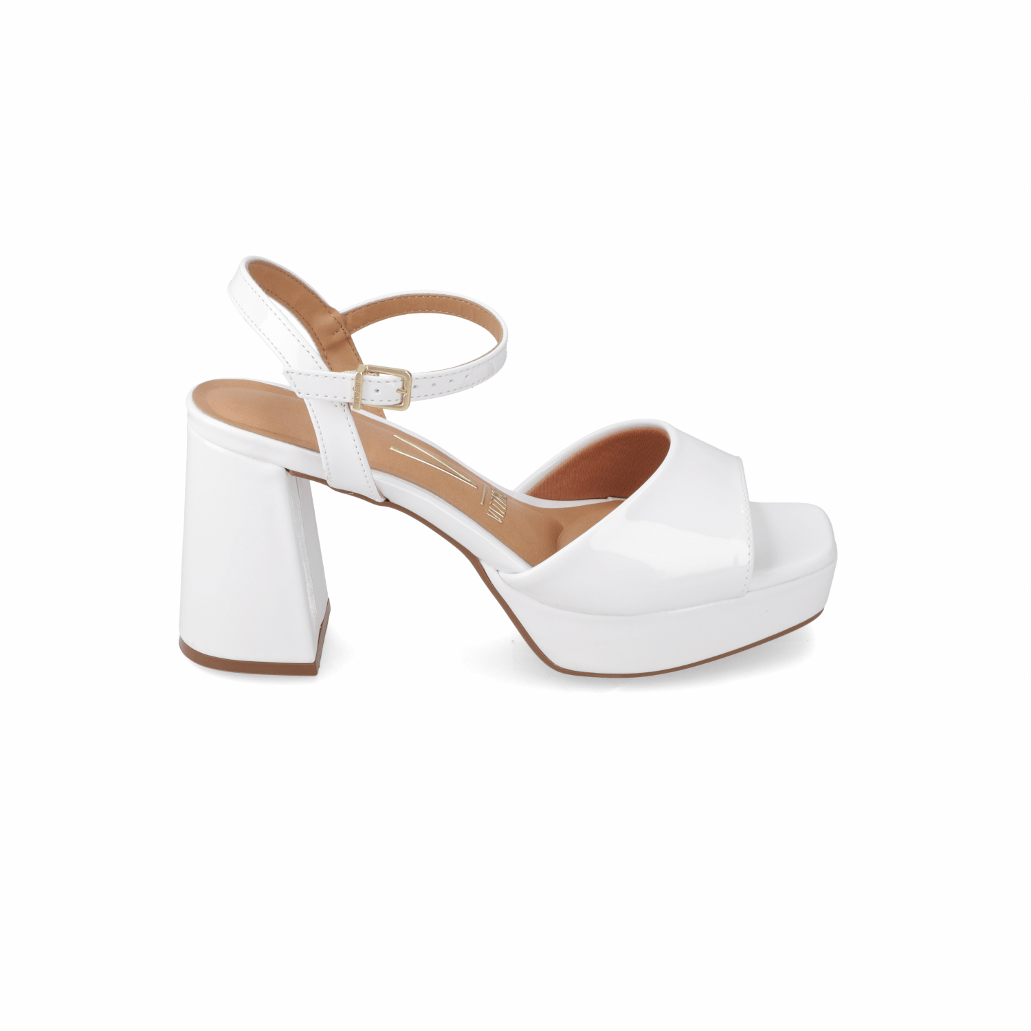 Sandalia Taco Ancho Blanca Vizzano 35 / Blanco
