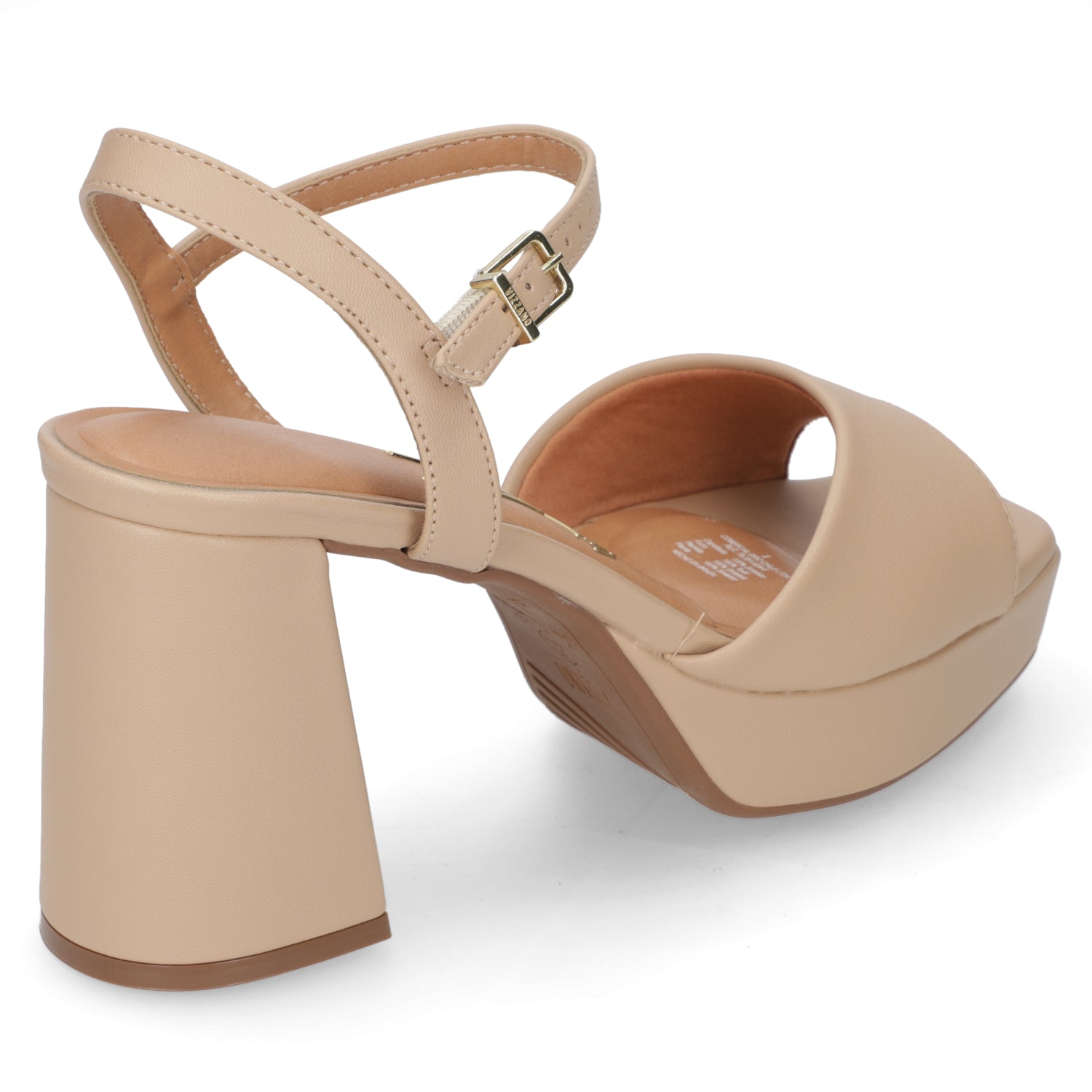 Sandalia Taco Ancho 10 cm Beige Vizzano 34 / Beige