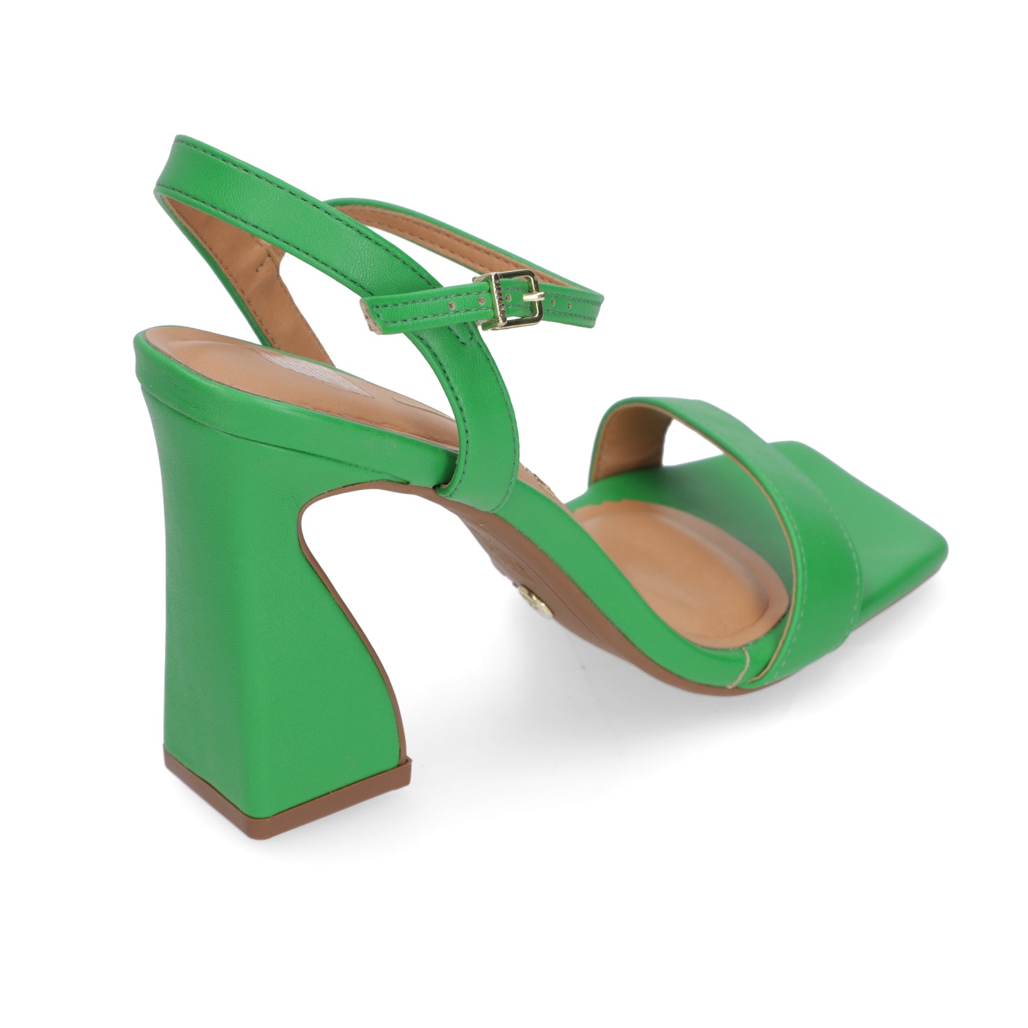 Sandalia Taco Cuadrado Eco Cuero 6493-100-7286