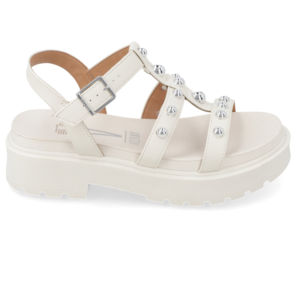 Sandalia Plataforma Blanco OFF Vizzano Ecocuero 35 / Blanco OFF