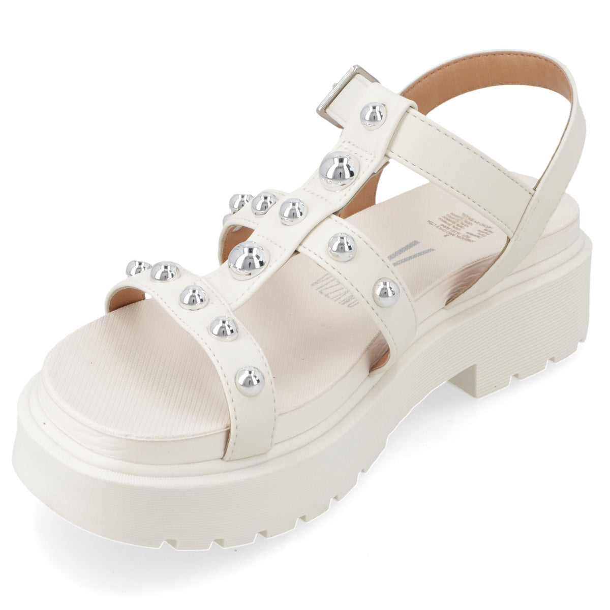 Sandalia Plataforma Blanco OFF Vizzano Ecocuero 35 / Blanco OFF