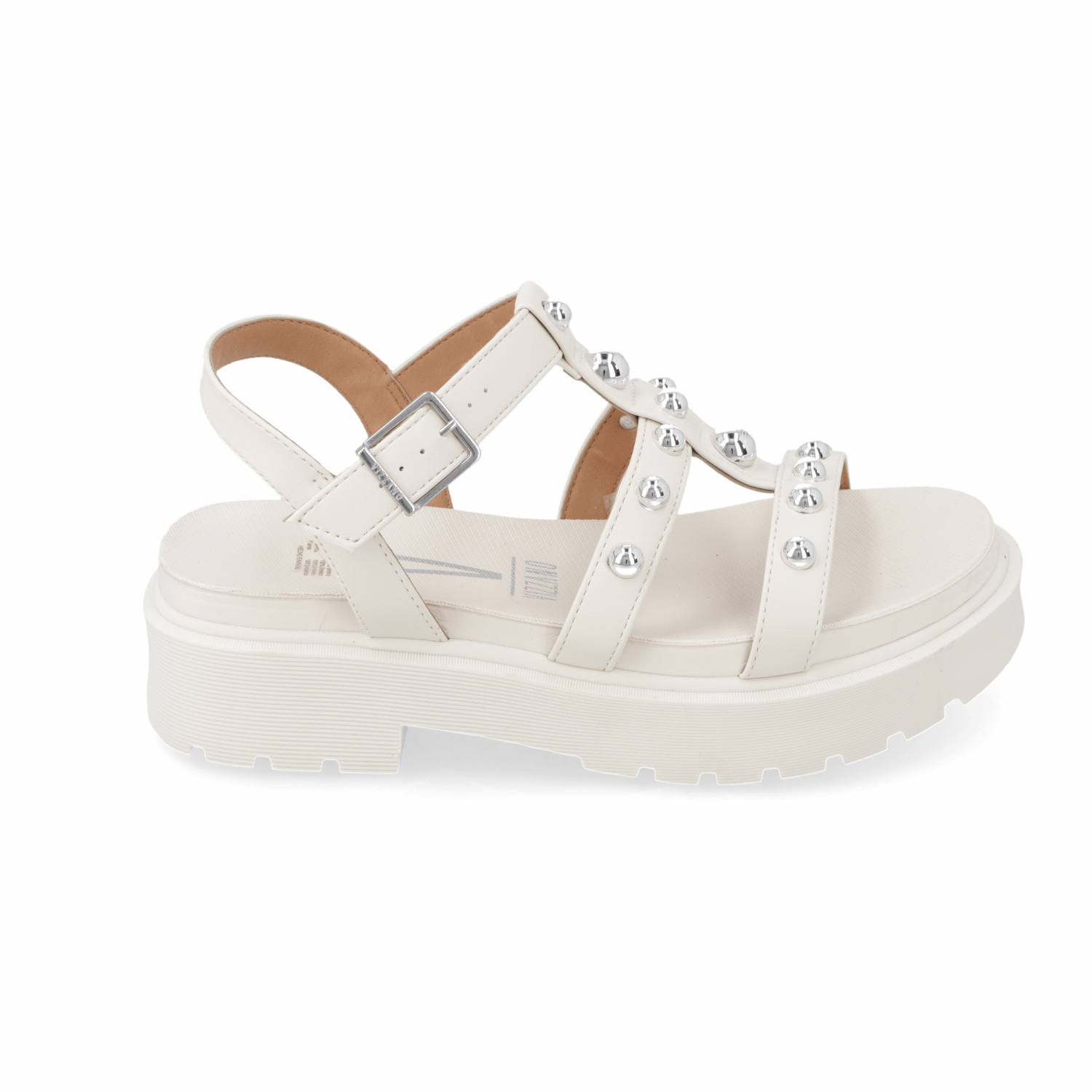 Sandalia Plataforma Blanco OFF Vizzano Ecocuero 35 / Blanco OFF