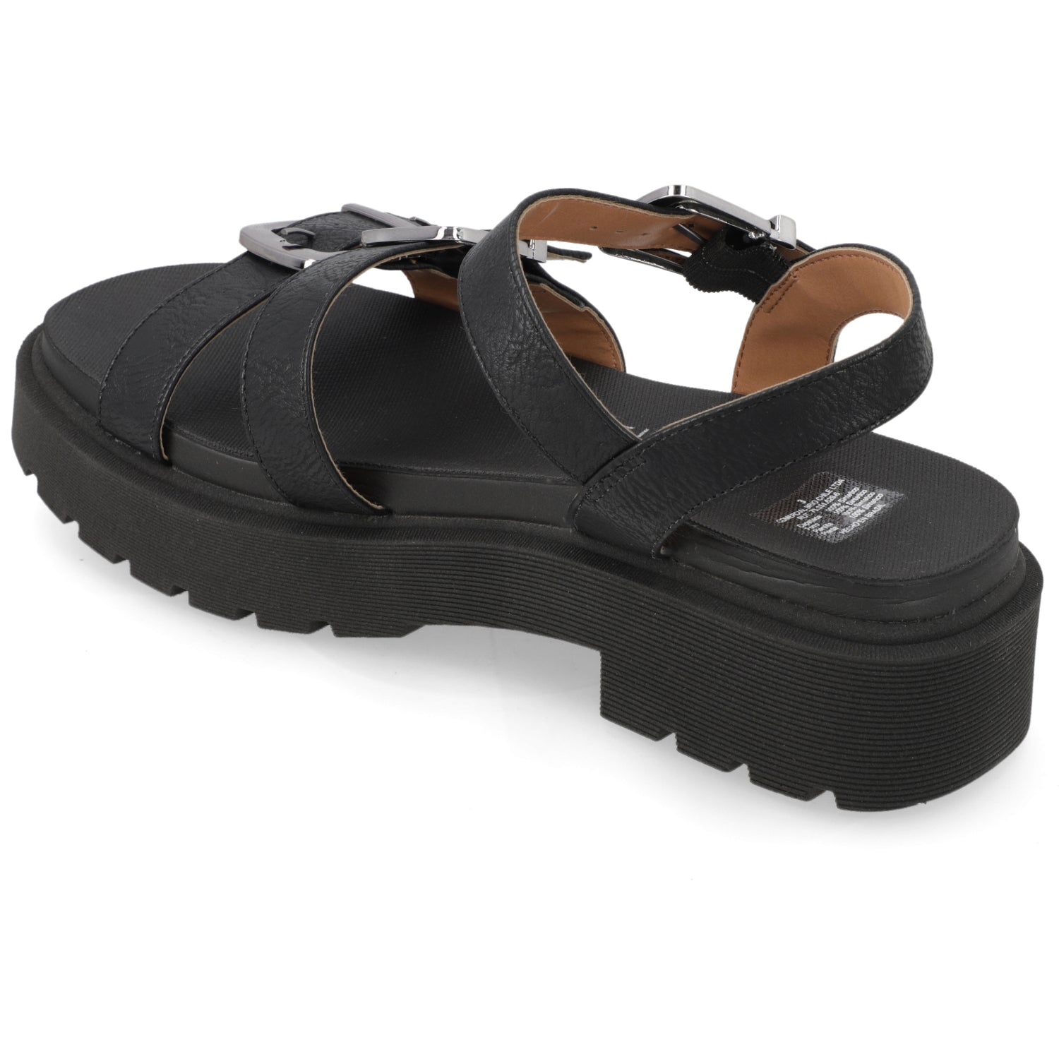 Sandalia Plataforma Negro Vizzano Ecocuero 35 / Negro