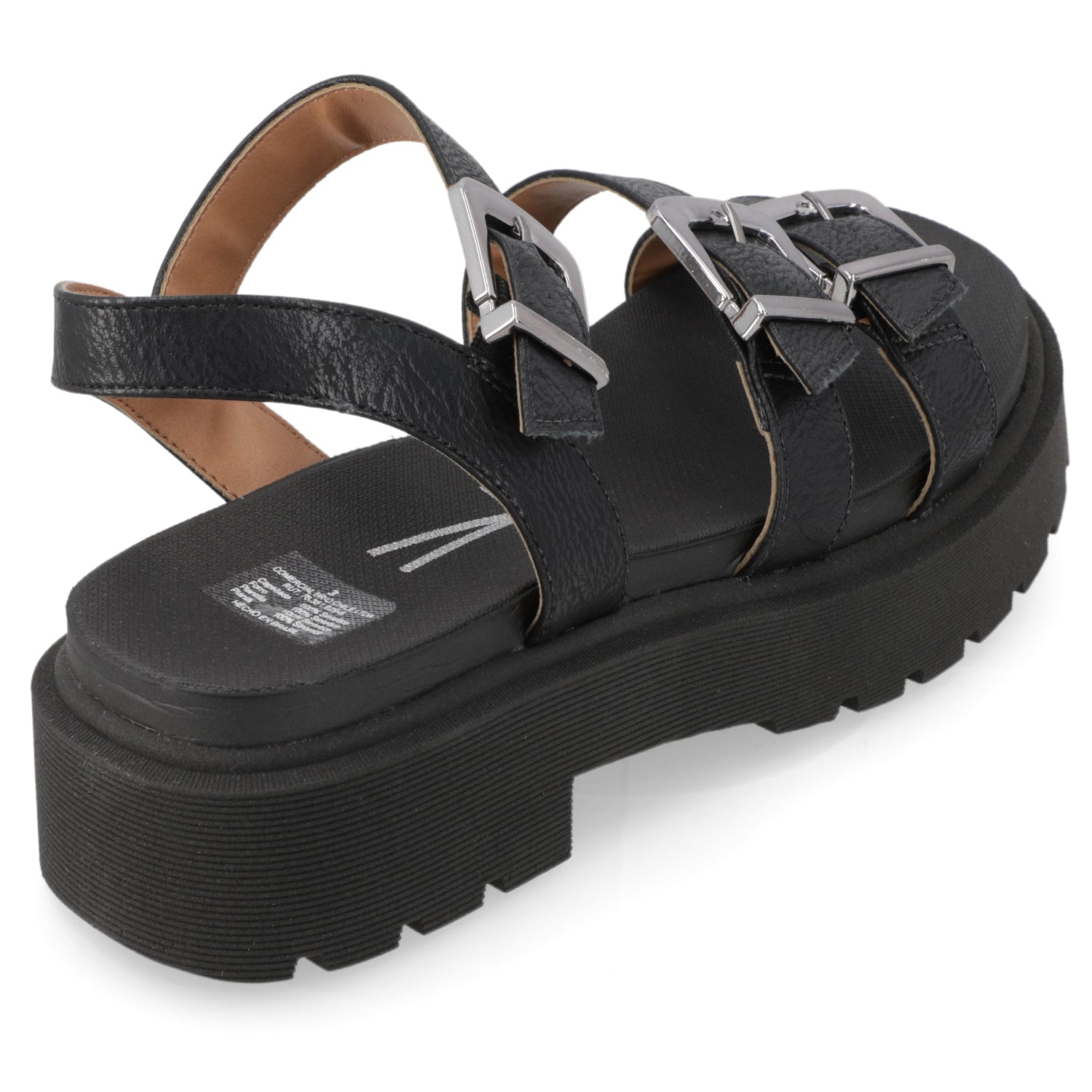 Sandalia Plataforma Negro Vizzano Ecocuero 35 / Negro