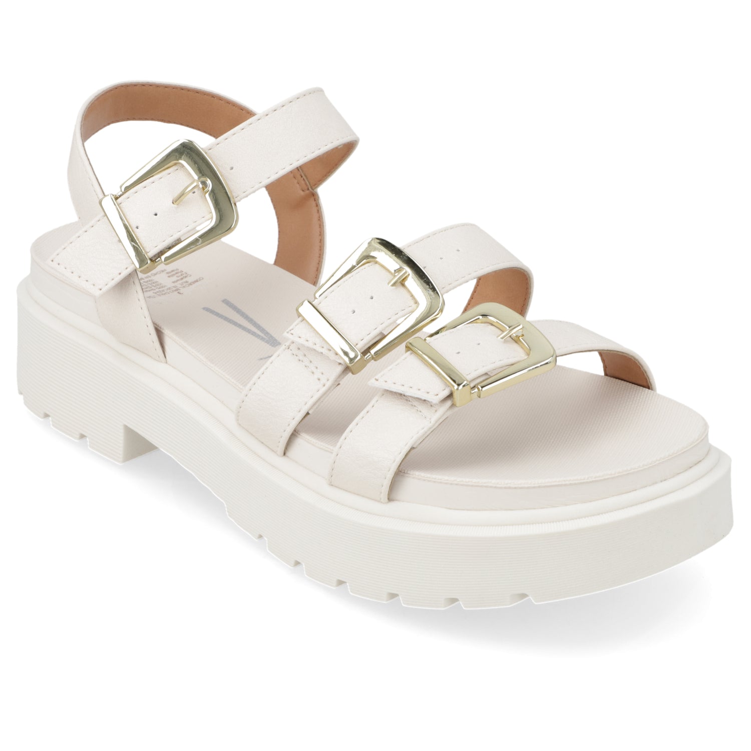 Sandalia Plataforma Blanco OFF Vizzano Ecocuero 35 / Blanco OFF