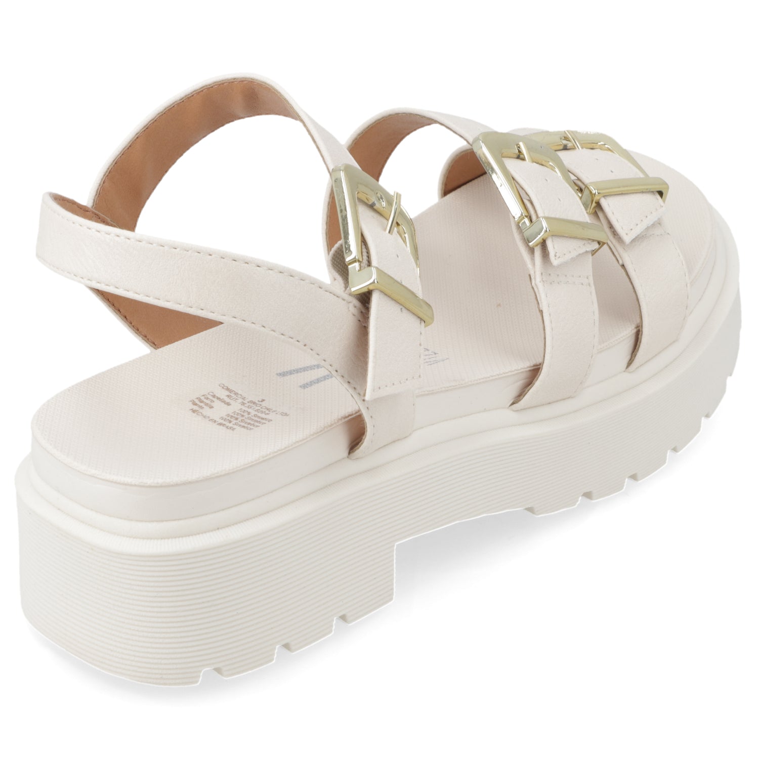 Sandalia Plataforma Blanco OFF Vizzano Ecocuero 35 / Blanco OFF