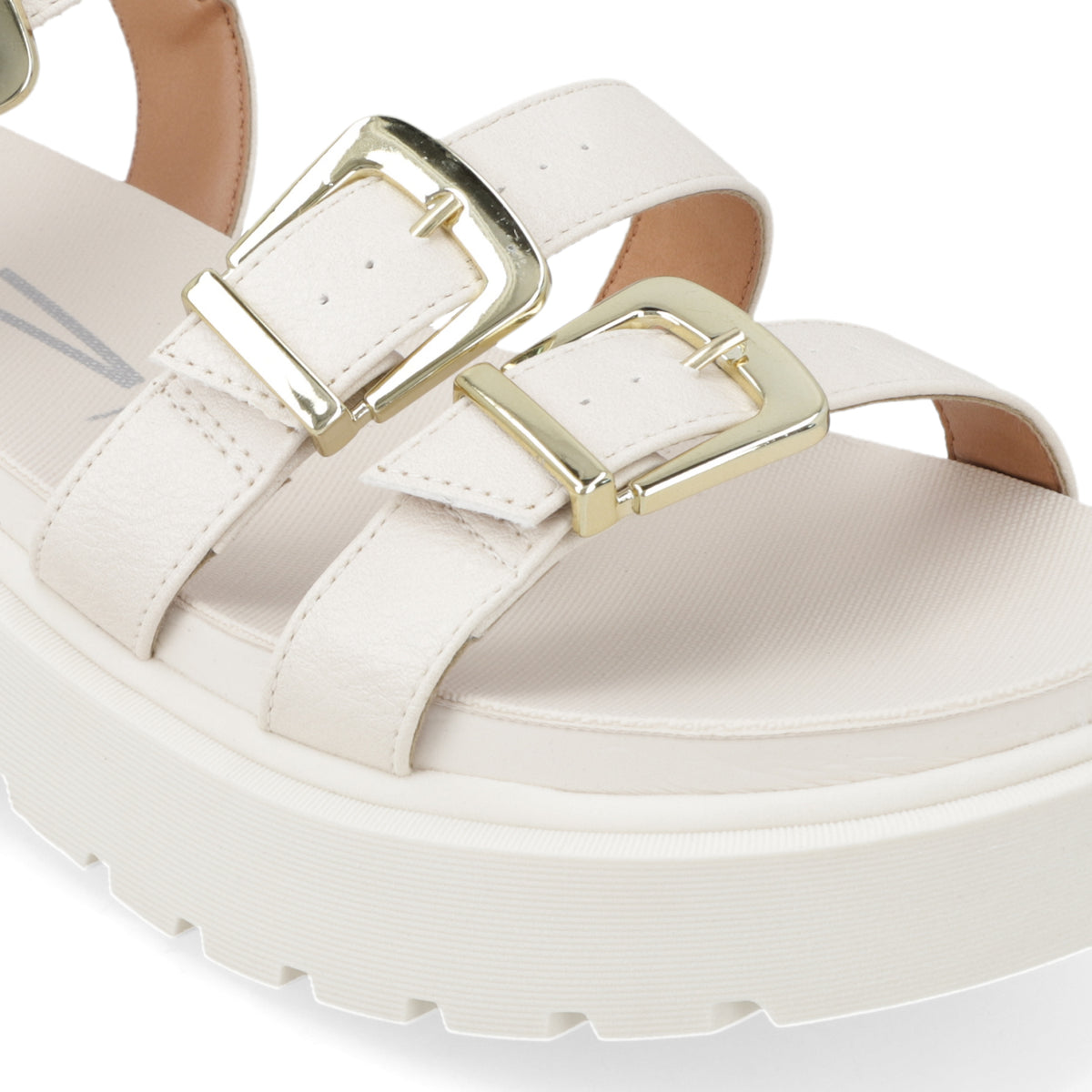 Sandalia Plataforma Blanco OFF Vizzano Ecocuero 35 / Blanco OFF