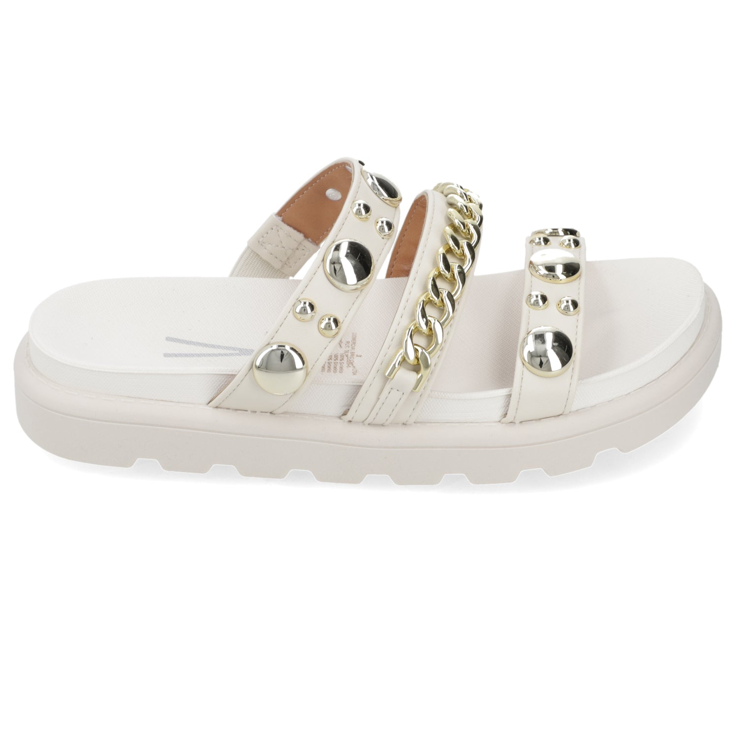 Sandalia Plana Eco Cuero Blanco 35 / Blanco