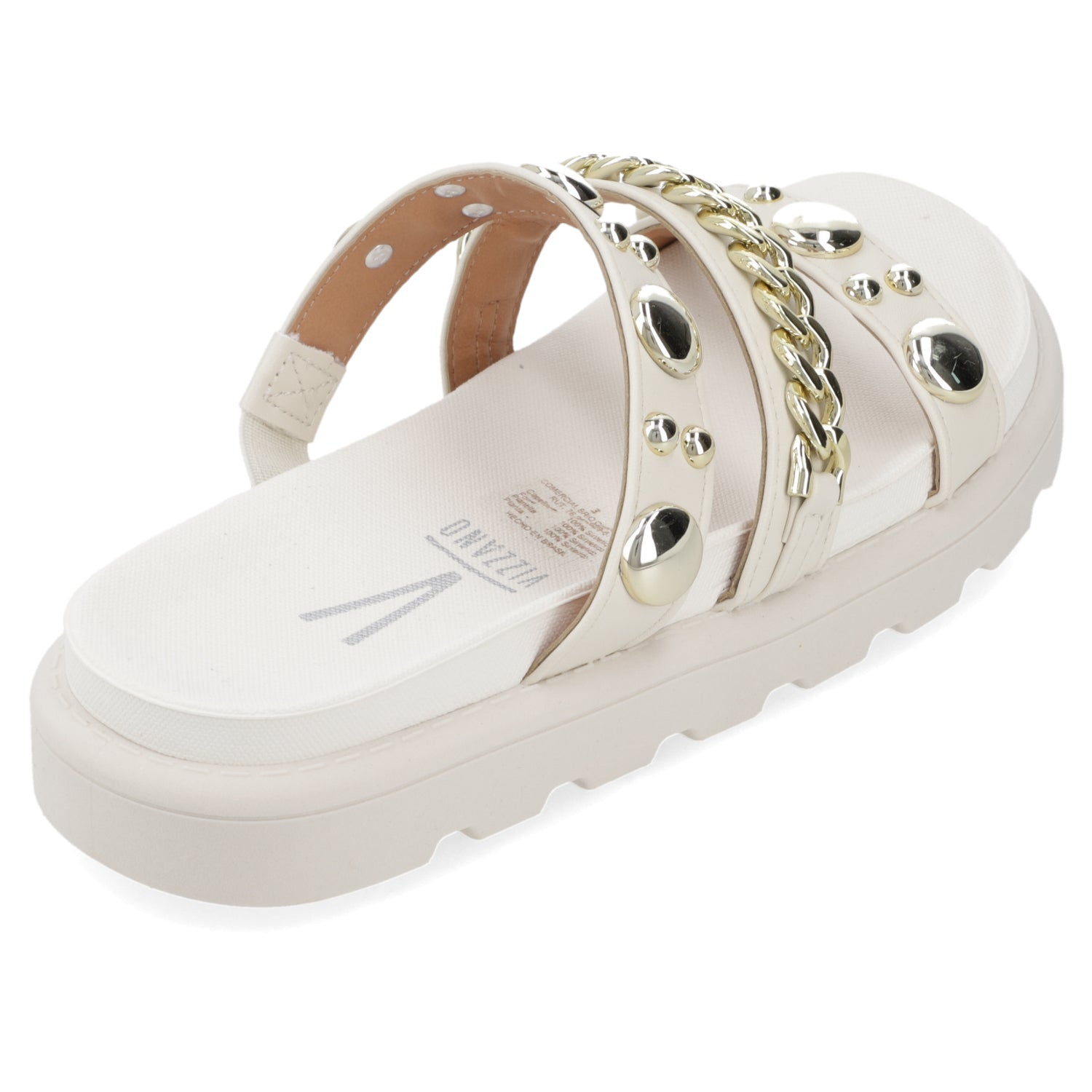 Sandalia Plana Eco Cuero Blanco 35 / Blanco