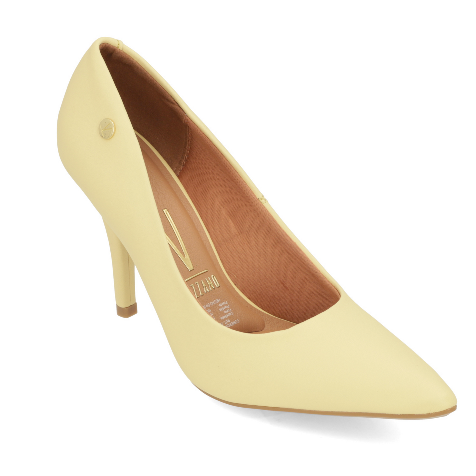 Stiletto Taco Aguja EcoCuero 34 / Amarillo