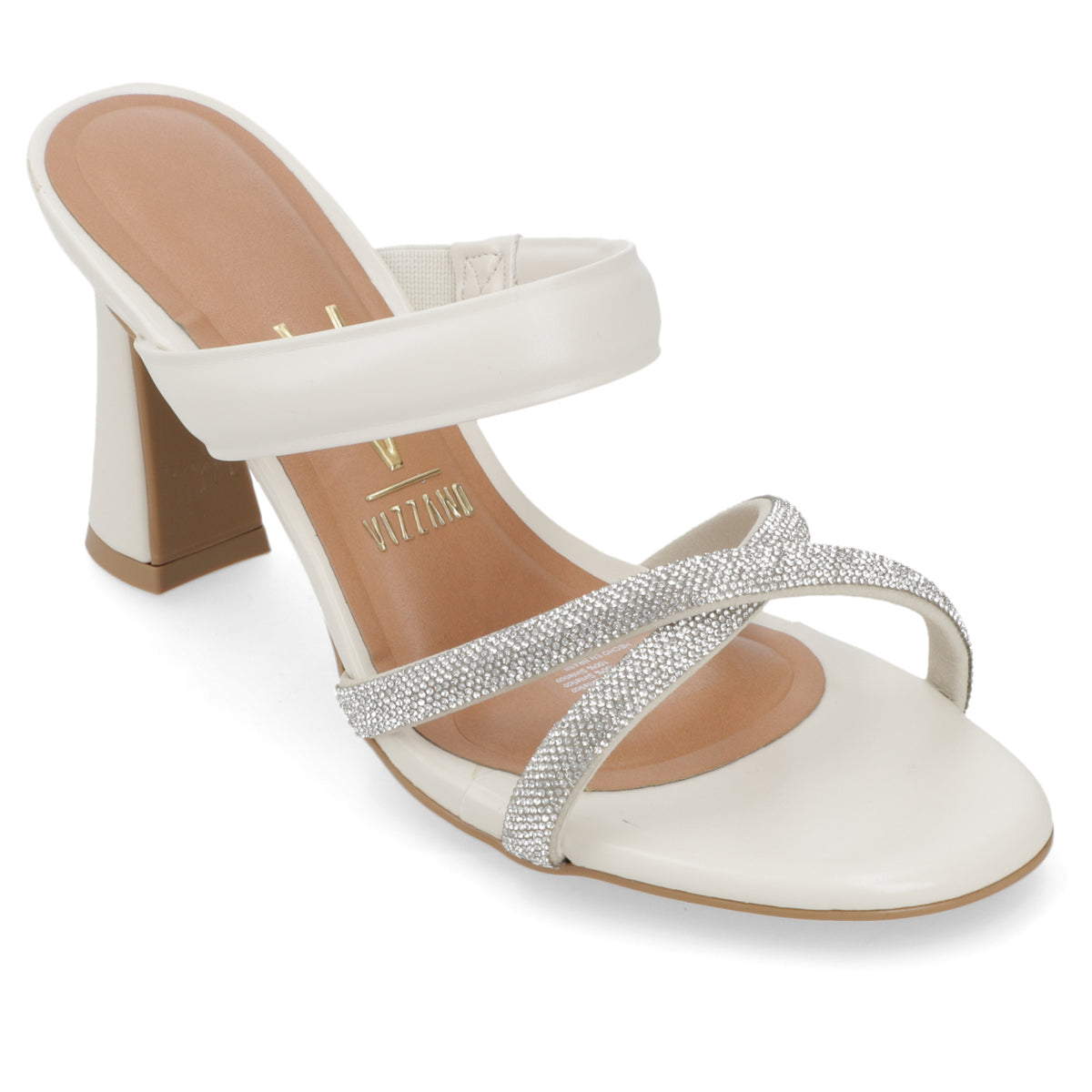 Sandalia Taco Ancho Alto Blanco Vizzano Ecocuero 34 / Blanco