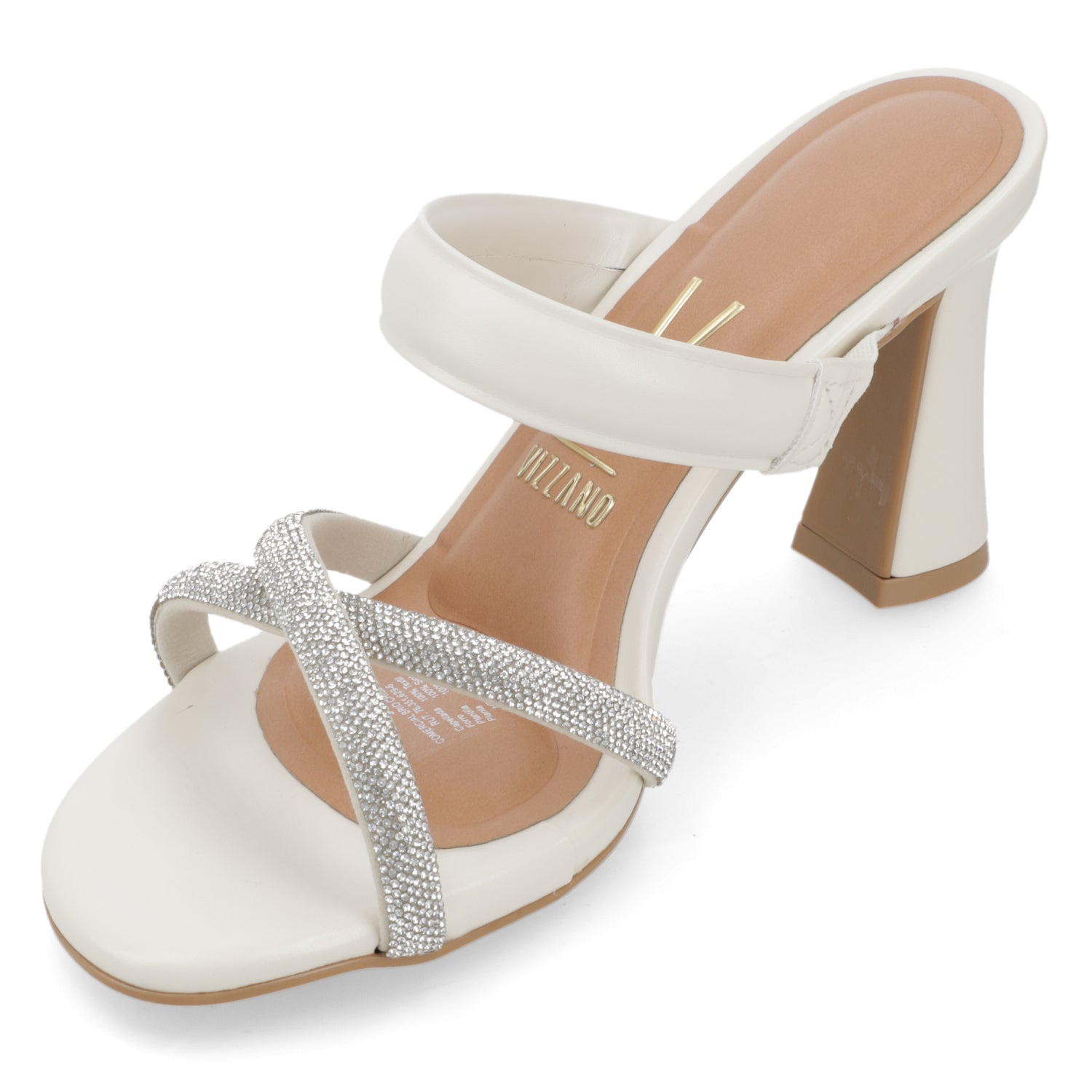 Sandalia Taco Ancho Alto Blanco Vizzano Ecocuero 34 / Blanco