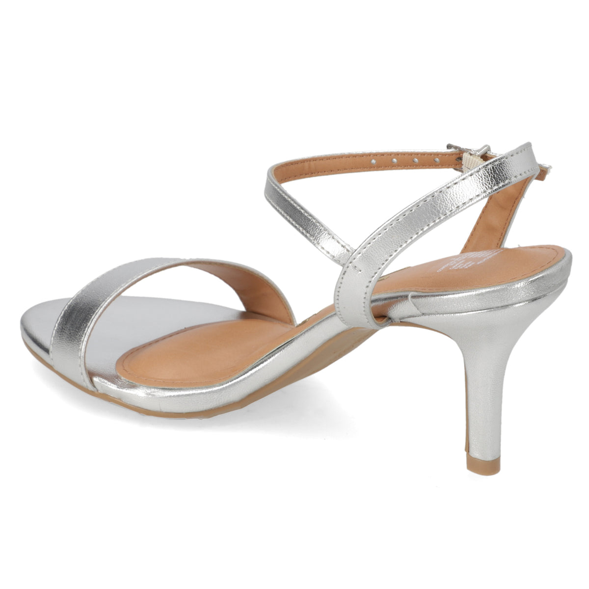 Sandalia Taco Aguja 7 cm Plateado Vizzano 35 / Plateado