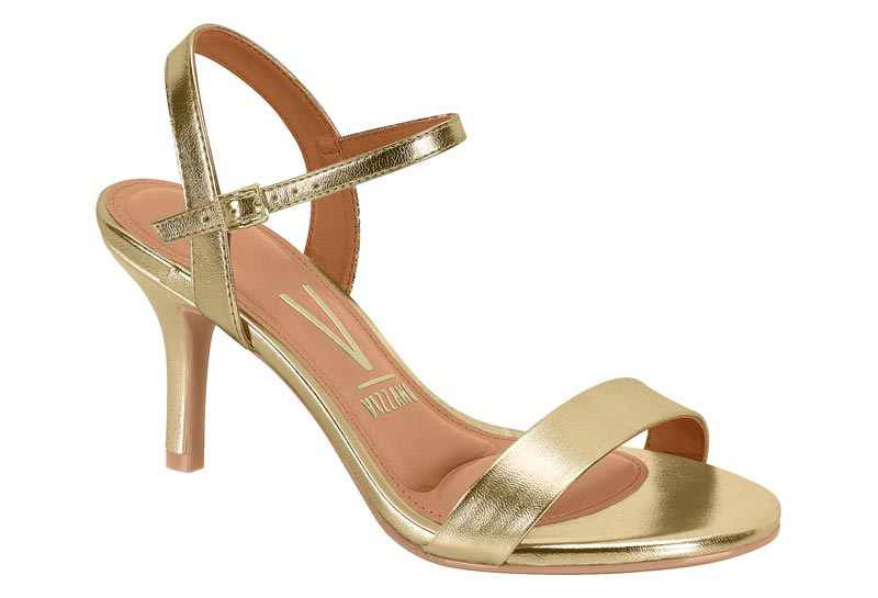 Sandalia Taco Aguja 7 cm Dorado Vizzano 35 / Dorado