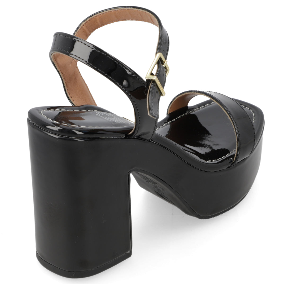 Sandalia Taco Ancho Alto Negro Vizzano Ecocuero 34 / Negro