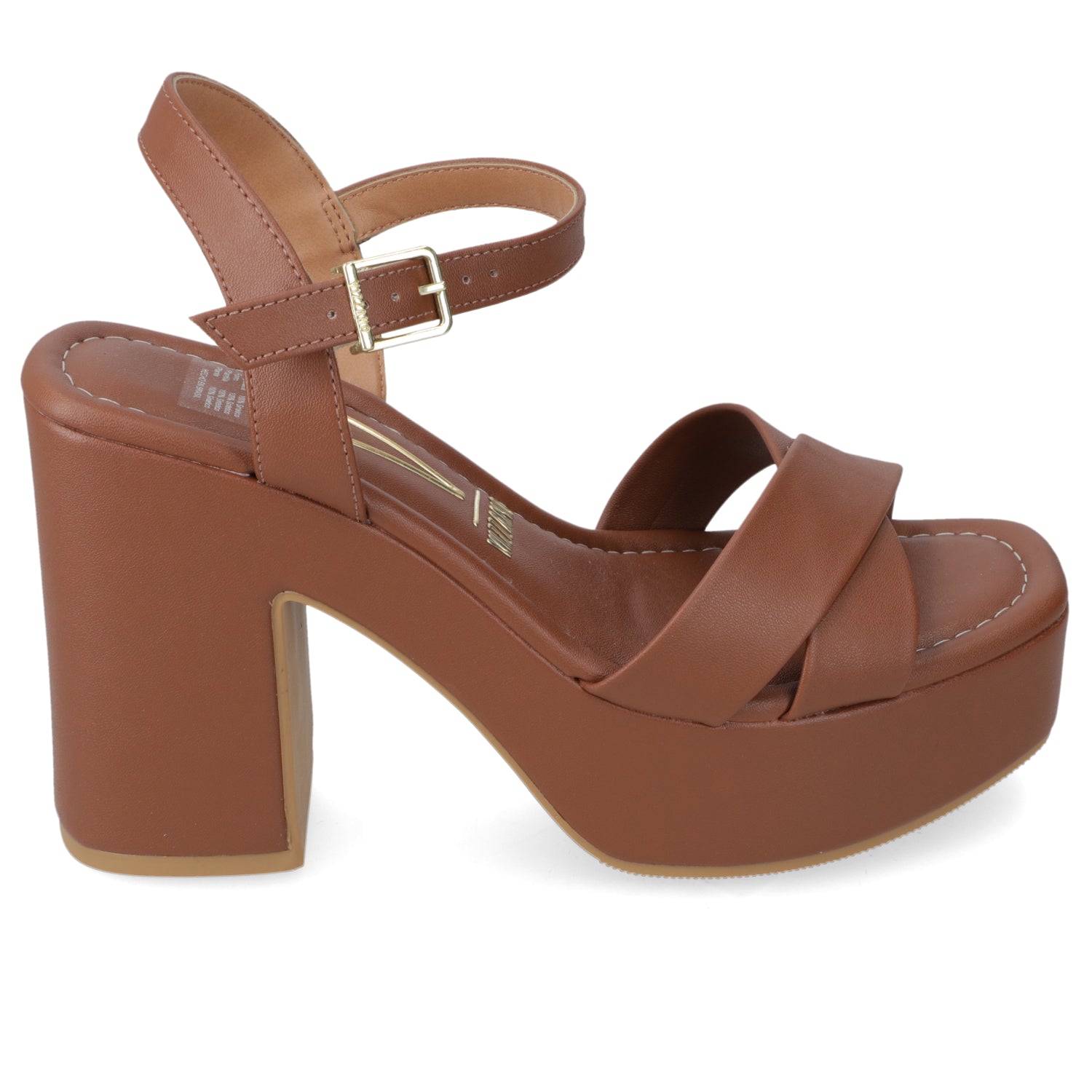 Sandalia Taco Ancho Alto Café Vizzano Ecocuero 34 / Café