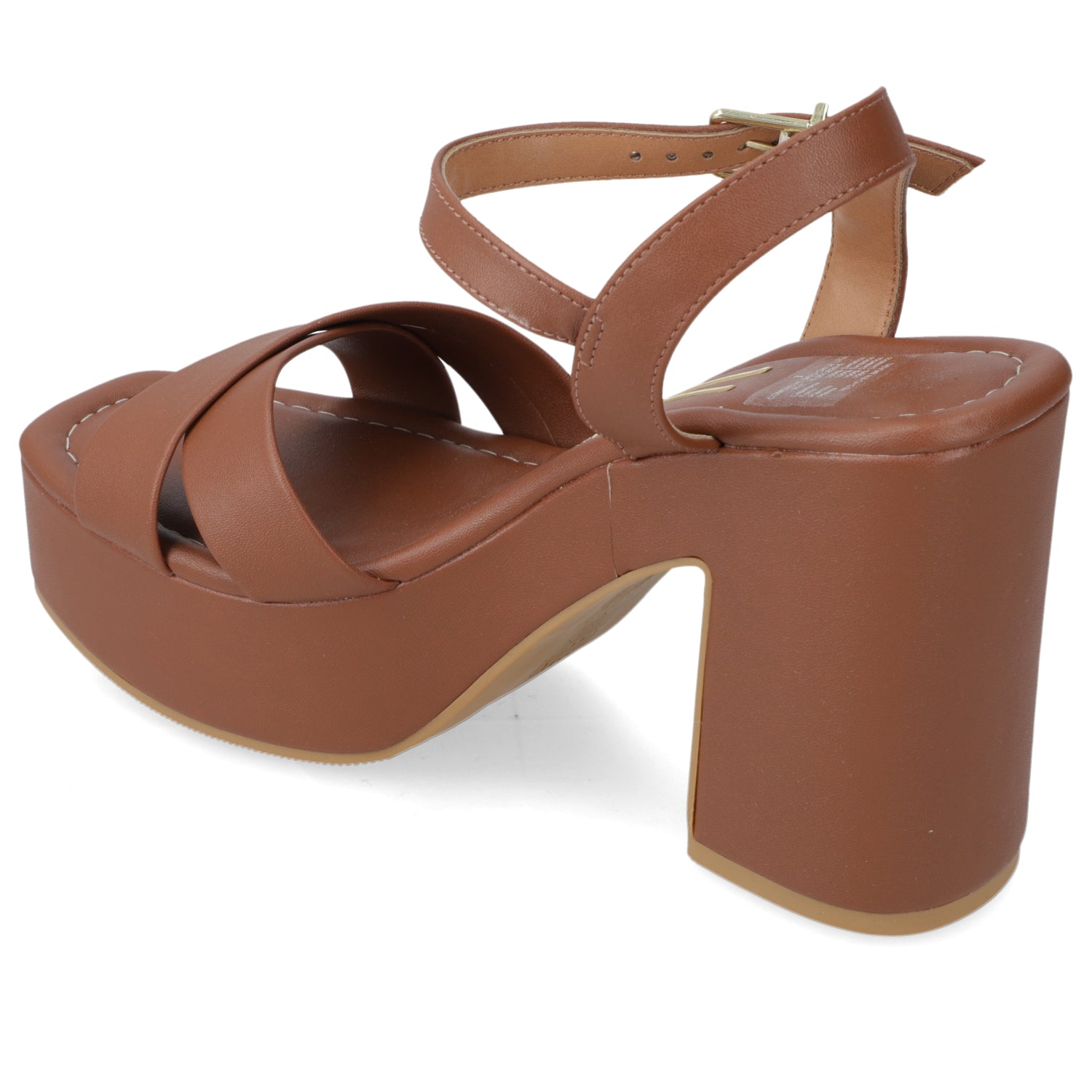 Sandalia Taco Ancho Alto Café Vizzano Ecocuero 34 / Café