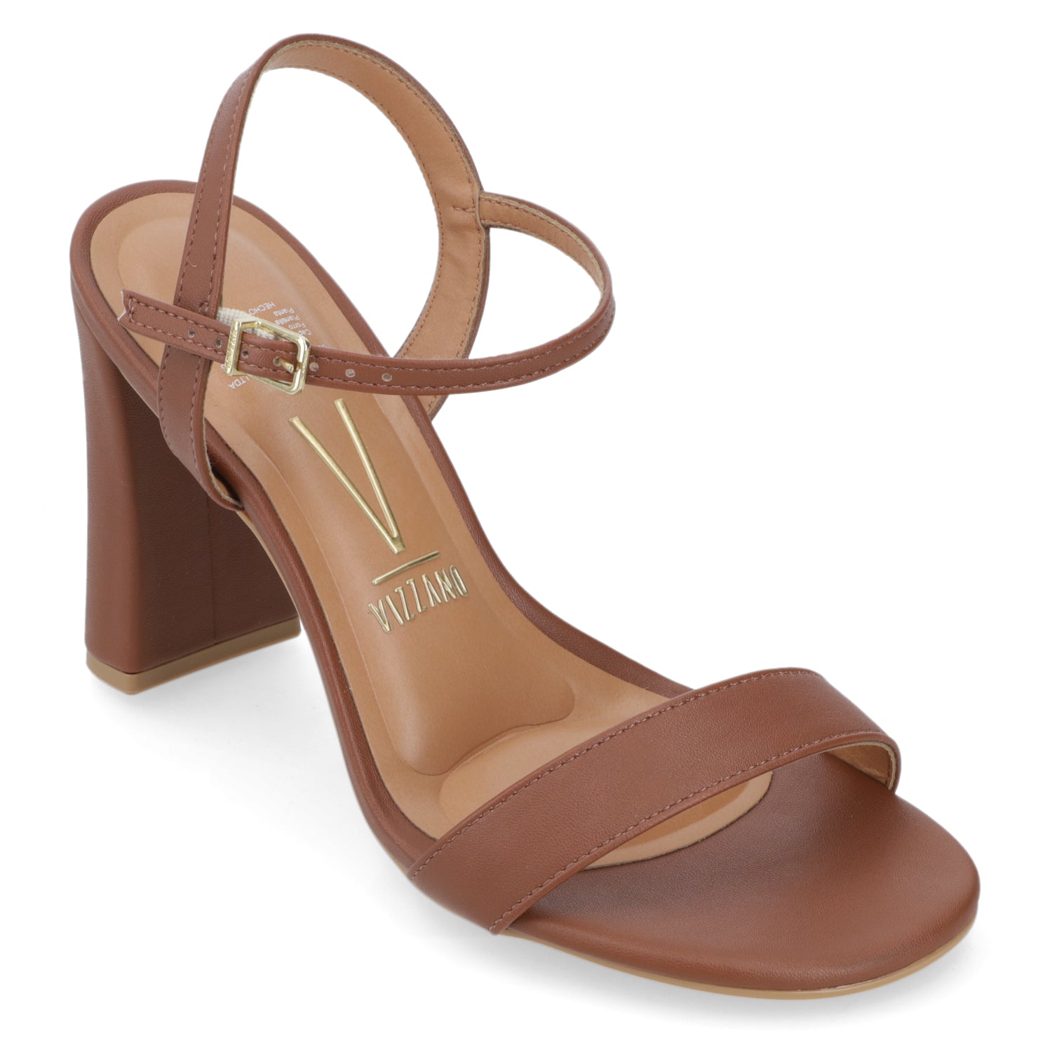 Sandalia Taco Ancho Alto Café Vizzano Ecocuero 34 / Café