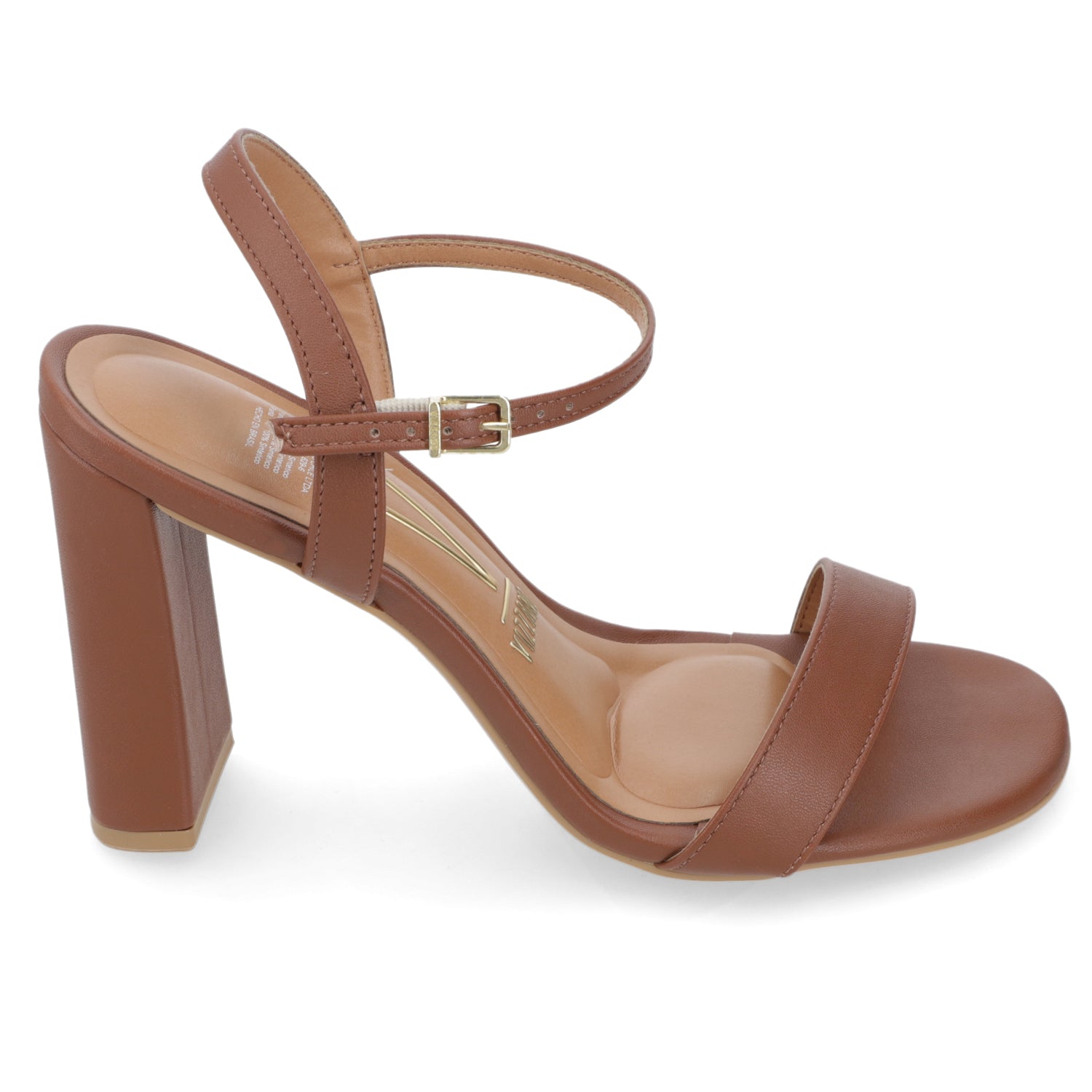 Sandalia Taco Ancho Alto Café Vizzano Ecocuero 34 / Café