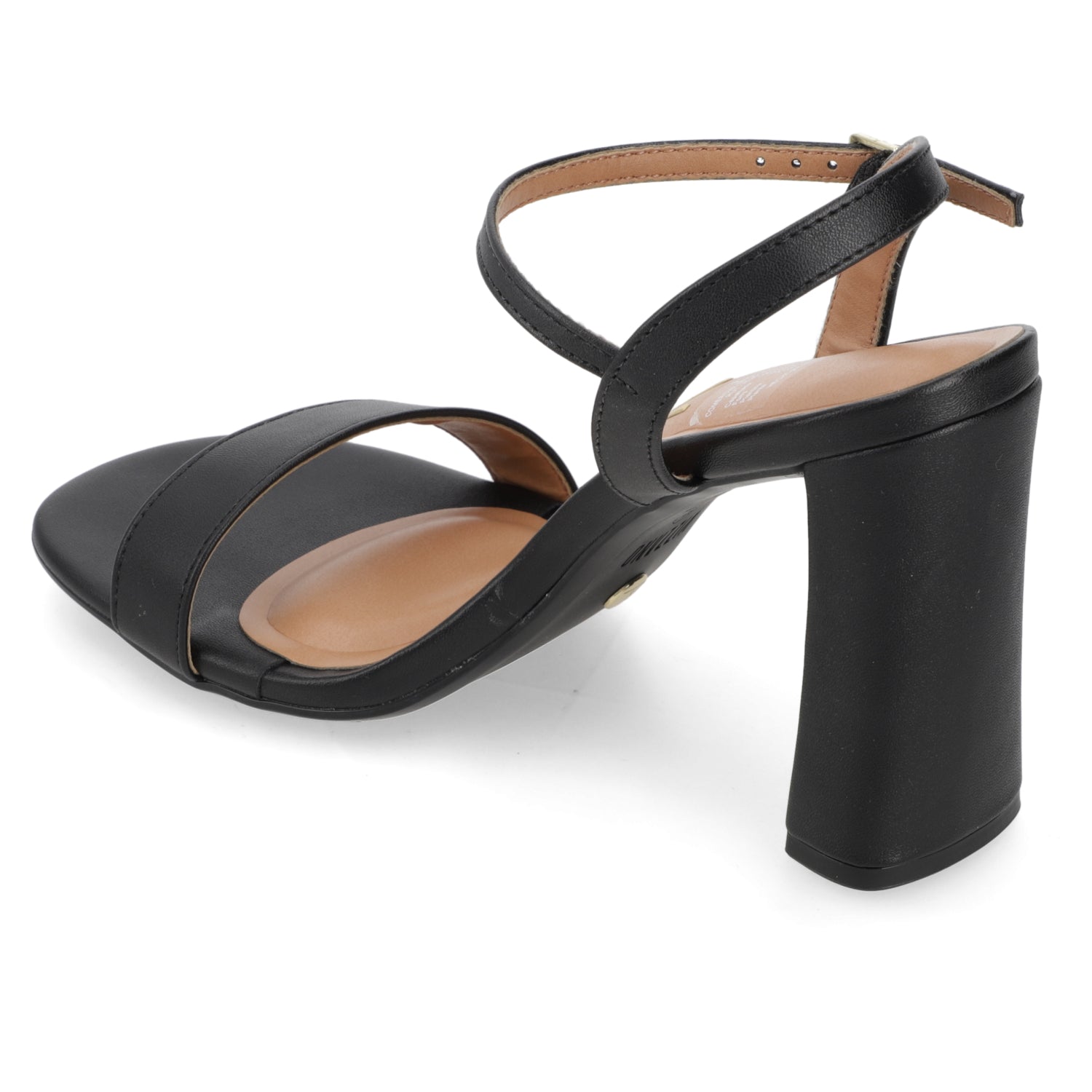 Sandalia Taco Ancho Alto Negro Vizzano Ecocuero 34 / Negro